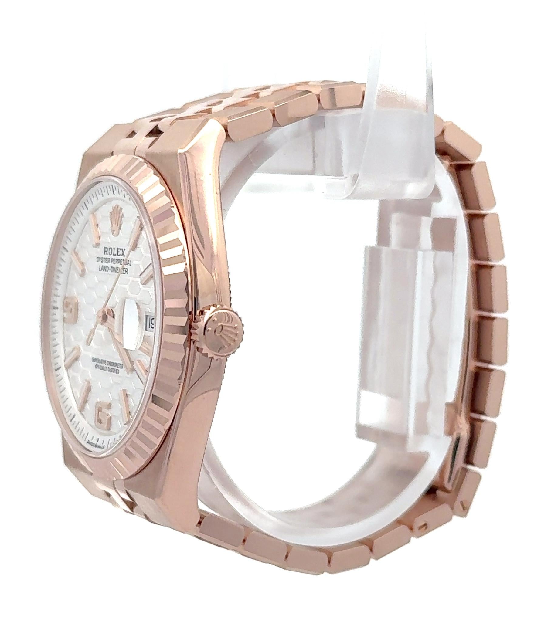 Rolex 2025 Land Dweller - 127335 18k Rose Gold 40mm White Dial Watch w/ FULL SET