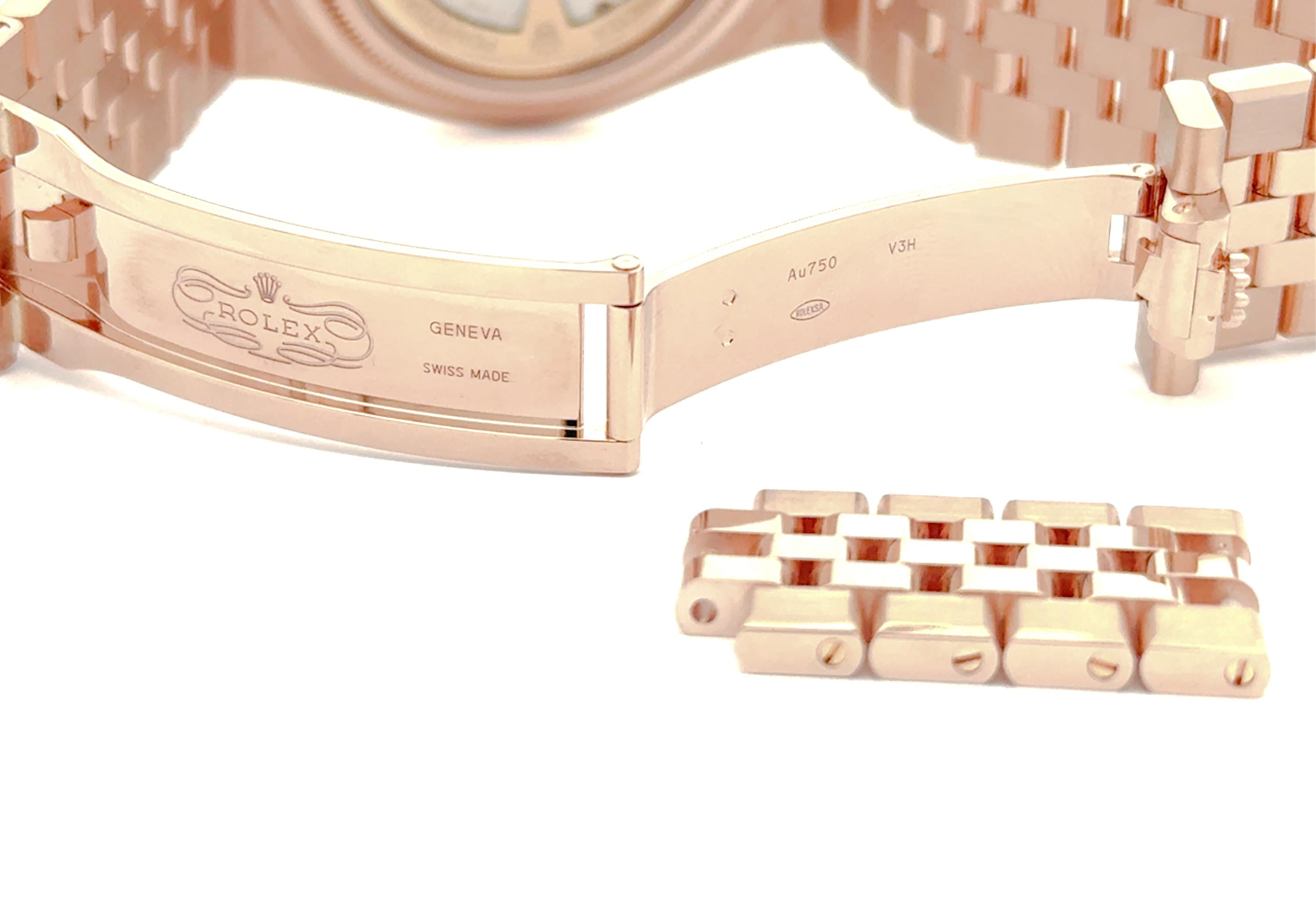 Rolex 2025 Land Dweller - 127335 18k Rose Gold 40mm White Dial Watch w/ FULL SET