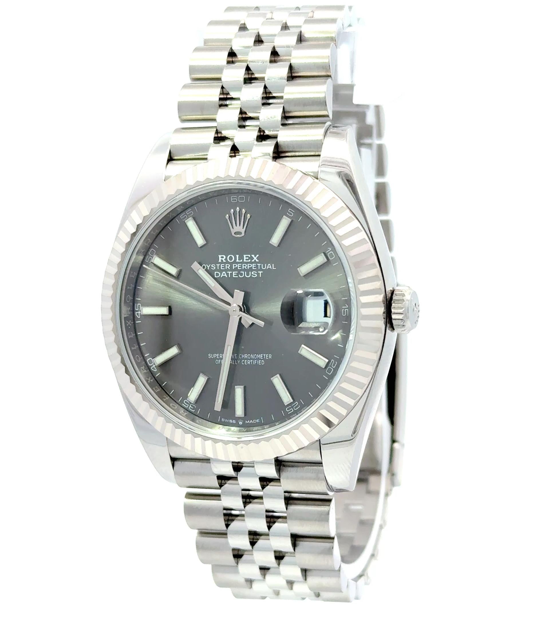 Rolex 2024 Datejust 126334 41mm Rhodium Dial Jubilee Watch w/ Box and Papers
