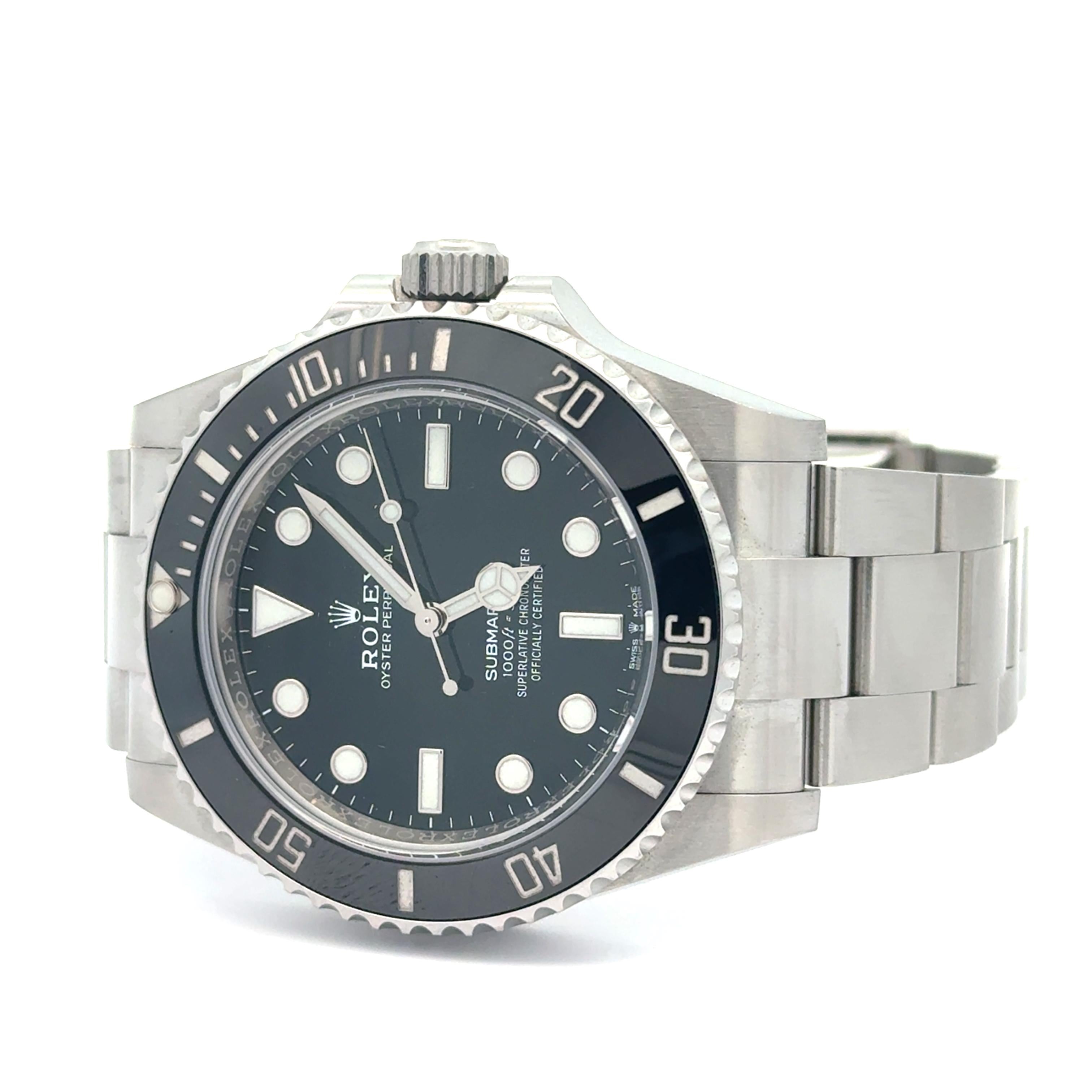 Rolex 2021 Submariner No Date 124060 Stainless Steel 41mm Watch w/ Card and Box