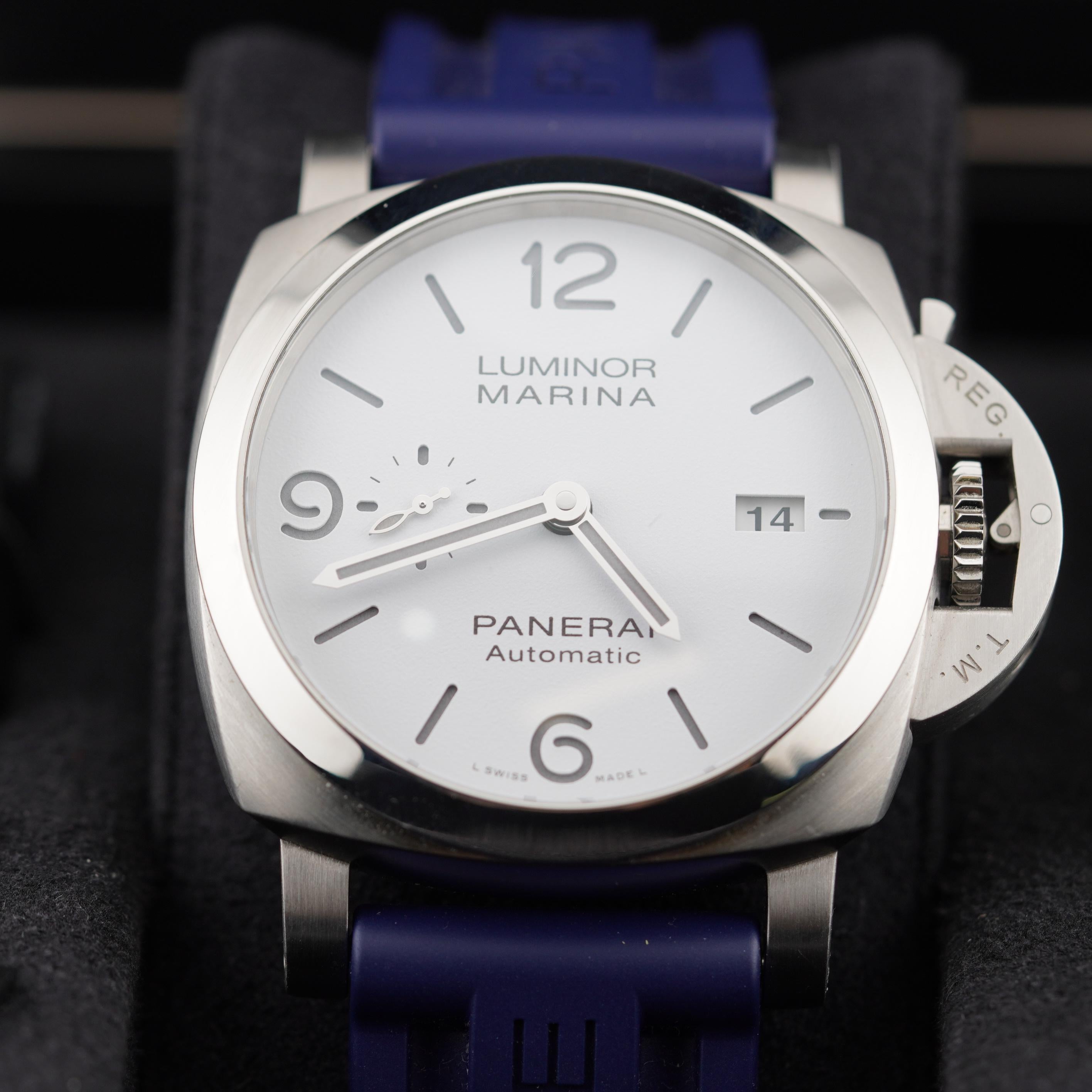 2023 Panerai Luminor Marina - PAM01314 44mm Stainless Steel White Dial Watch