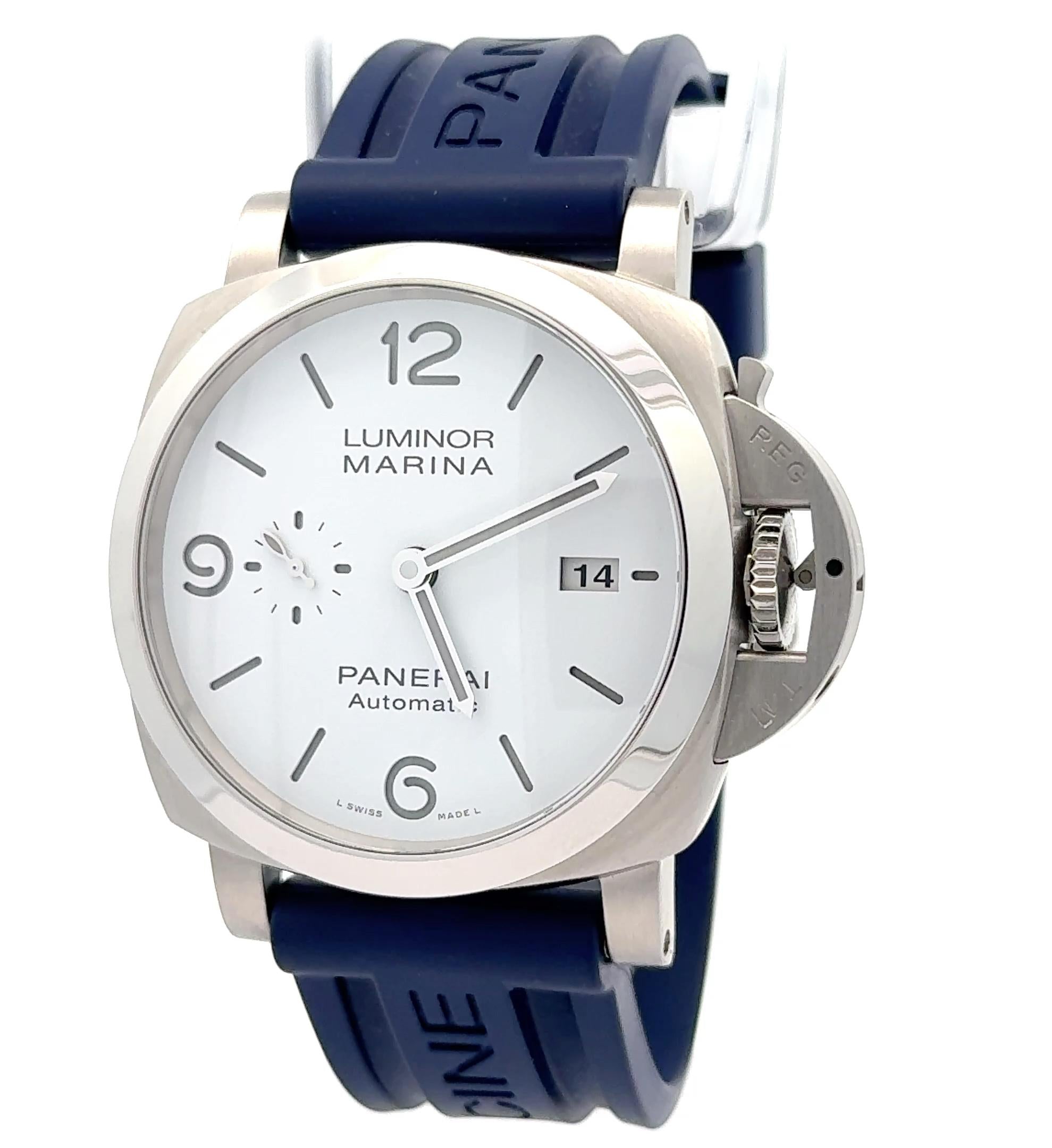 2023 Panerai Luminor Marina - PAM01314 44mm Stainless Steel White Dial Watch