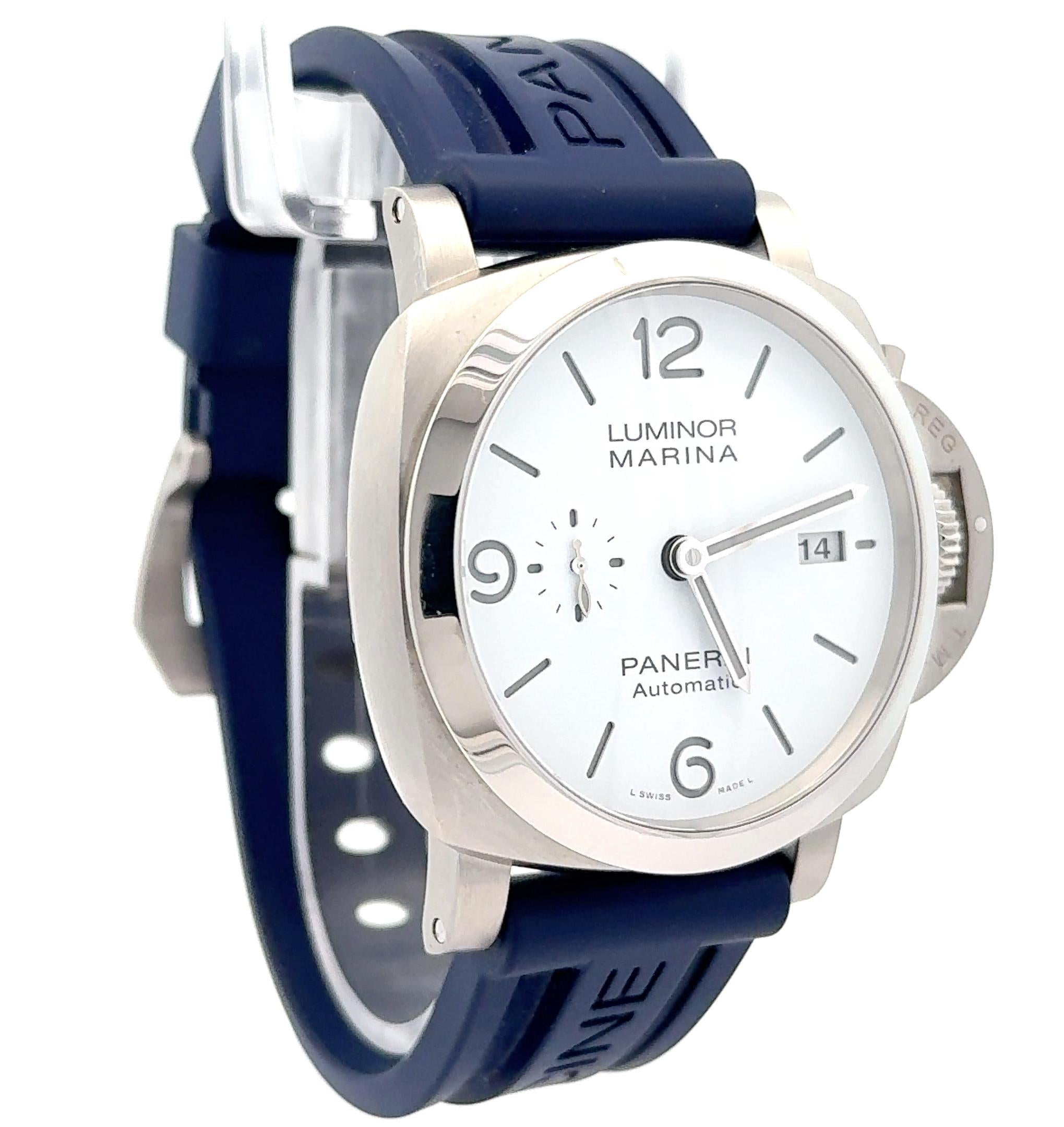 2023 Panerai Luminor Marina - PAM01314 44mm Stainless Steel White Dial Watch