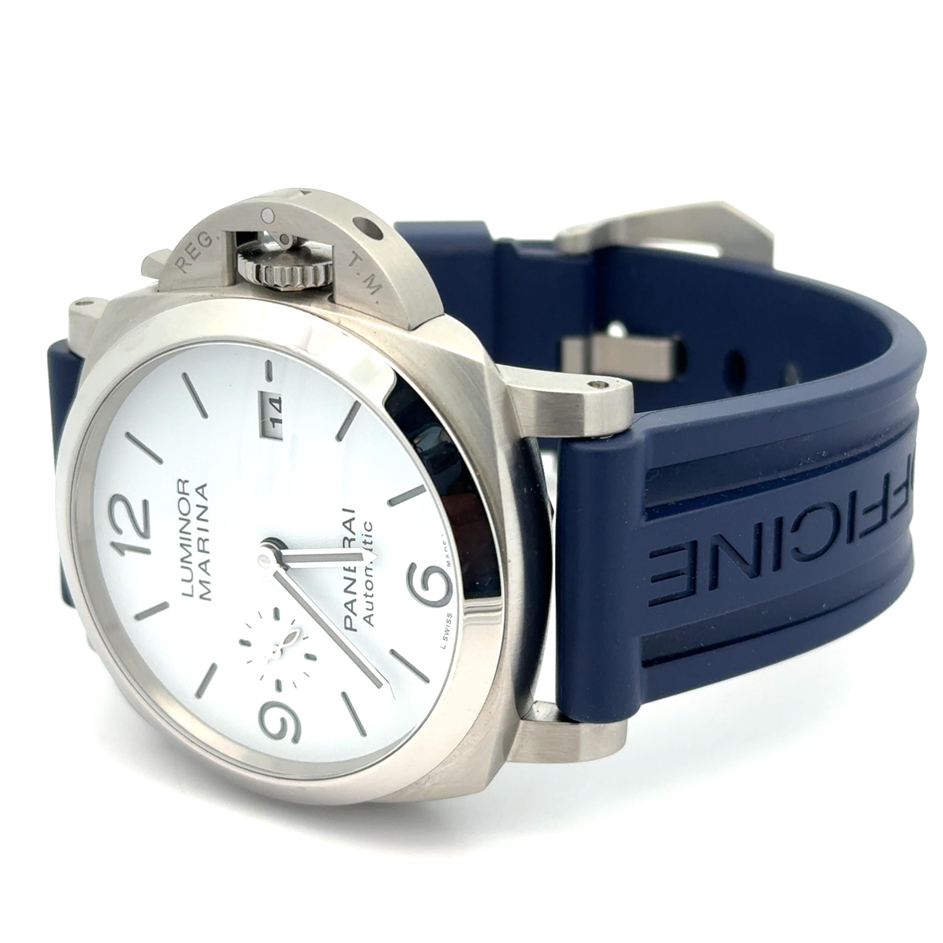 2023 Panerai Luminor Marina - PAM01314 44mm Stainless Steel White Dial Watch