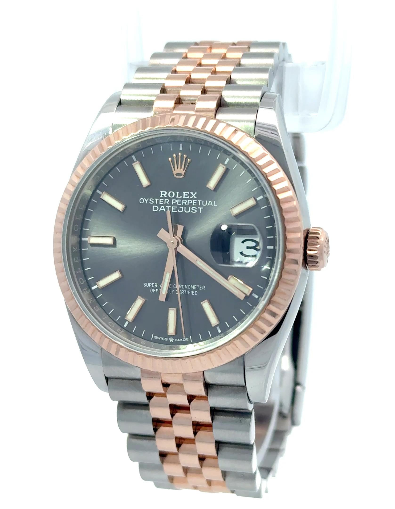 Rolex 2020 Datejust 126231 Two Tone 36mm Rhodium Dial Watch w/ Box and Papers