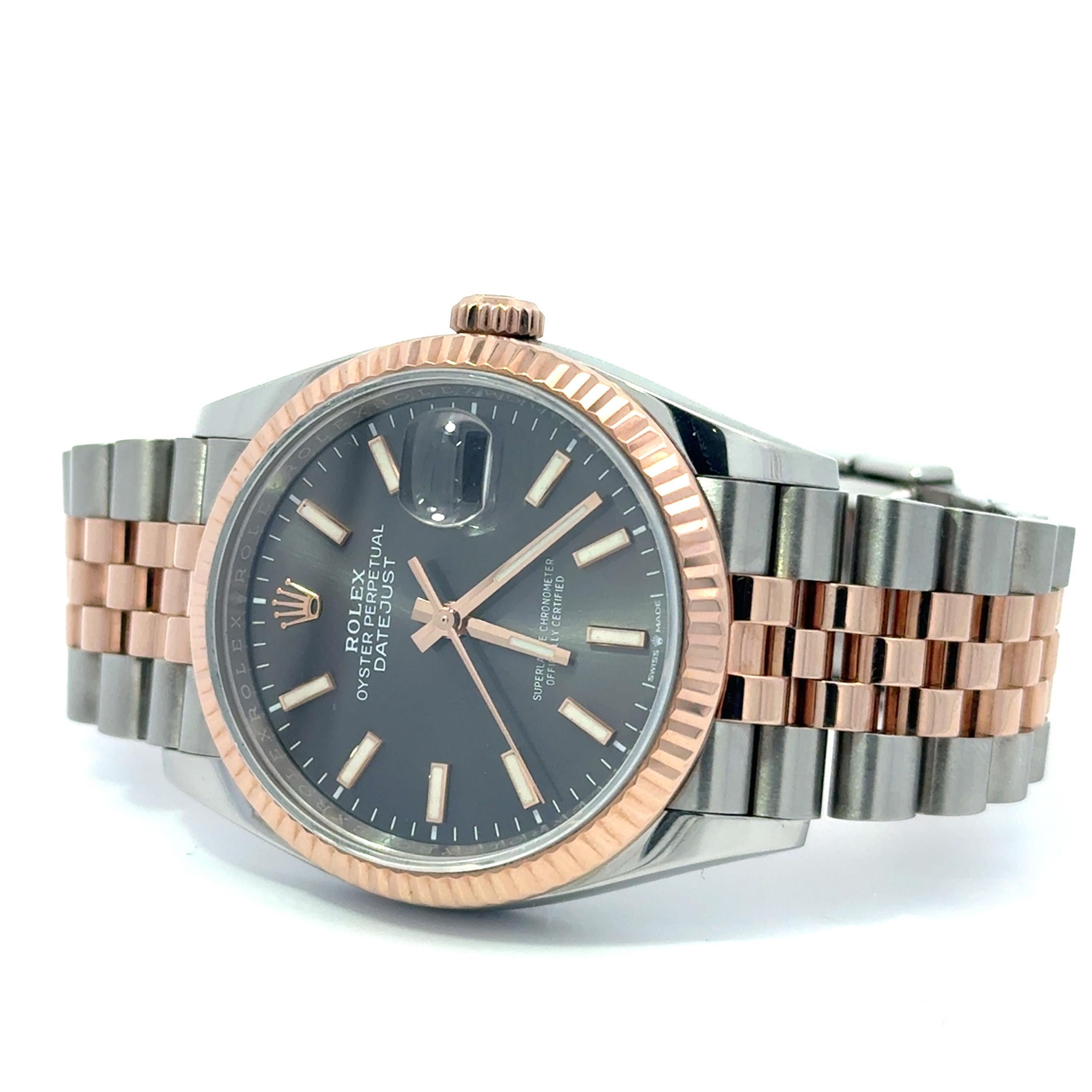 Rolex 2020 Datejust 126231 Two Tone 36mm Rhodium Dial Watch w/ Box and Papers