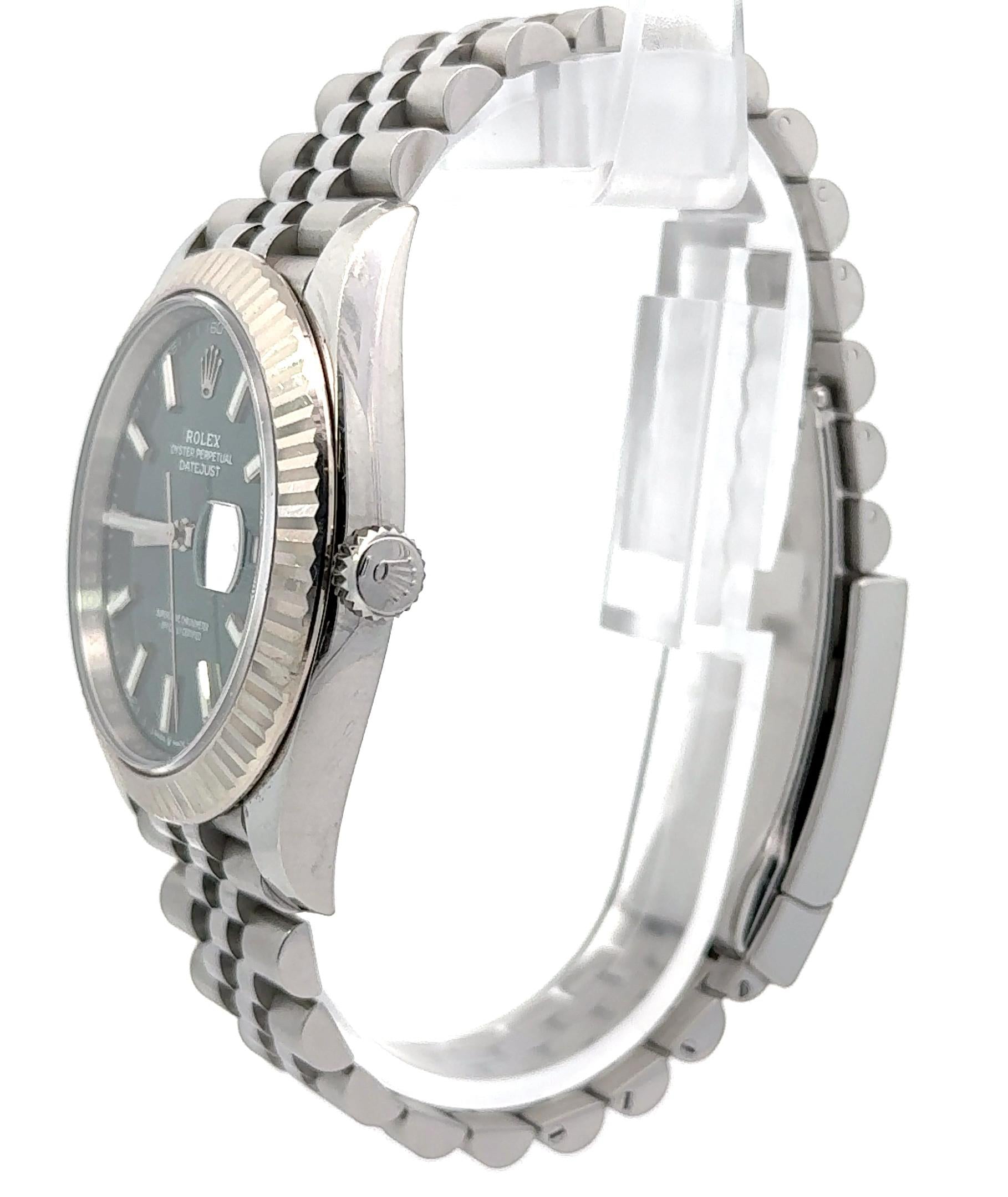 Rolex 2022 Datejust - 126334 Green Mint Dial Jubilee Watch w/ Card and Booklet