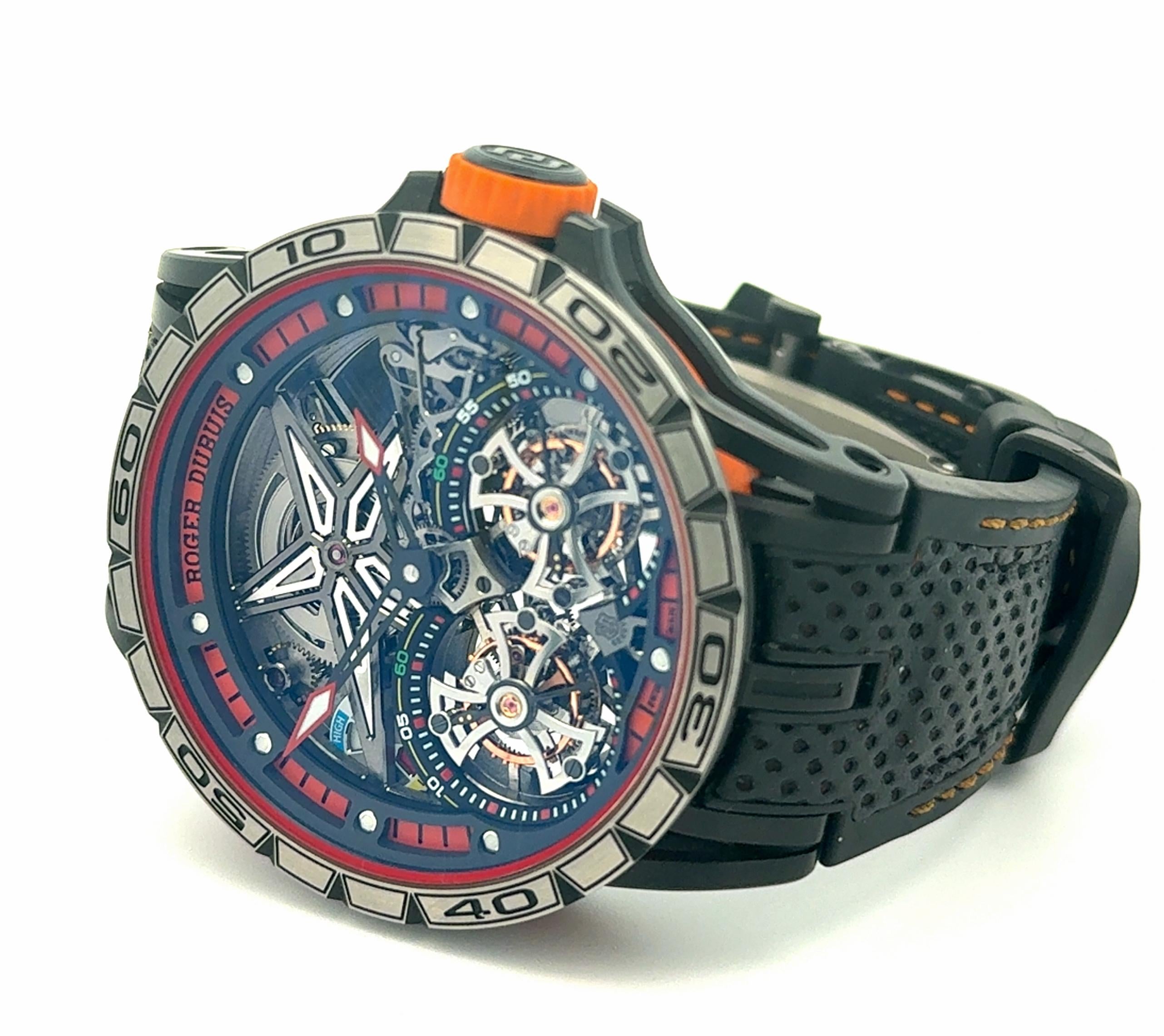 Roger Dubuis DBEX0589 Excalibur Spider Double Tourbillon Titanium Watch /of 28
