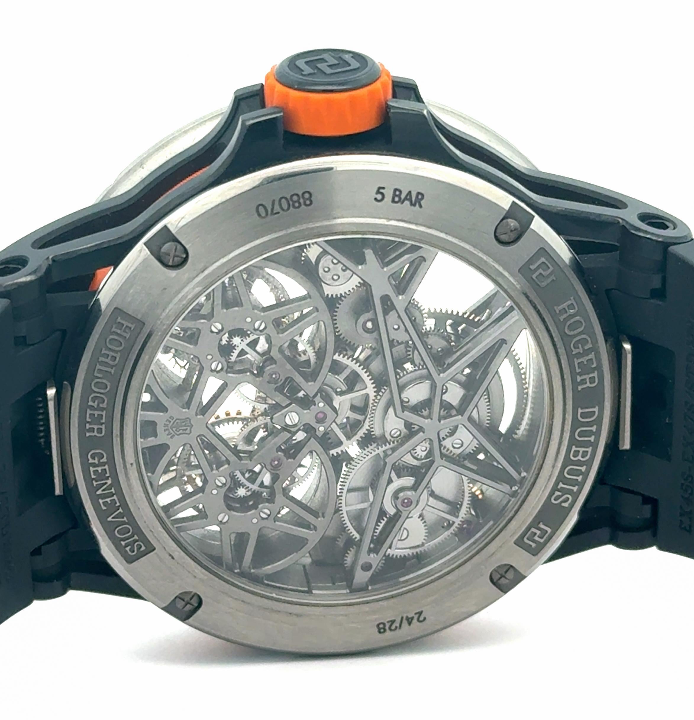 Roger Dubuis DBEX0589 Excalibur Spider Double Tourbillon Titanium Watch /of 28