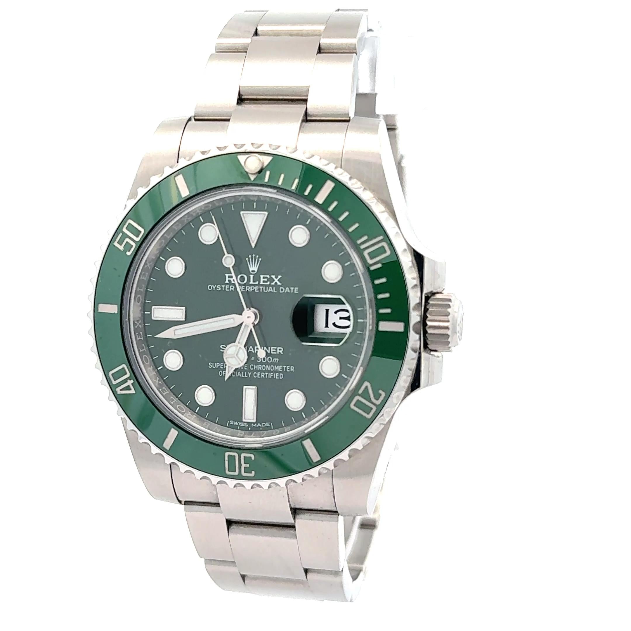 Rolex 2018 Submariner 116610LV Stainless Steel Watch w/ Box and Papers