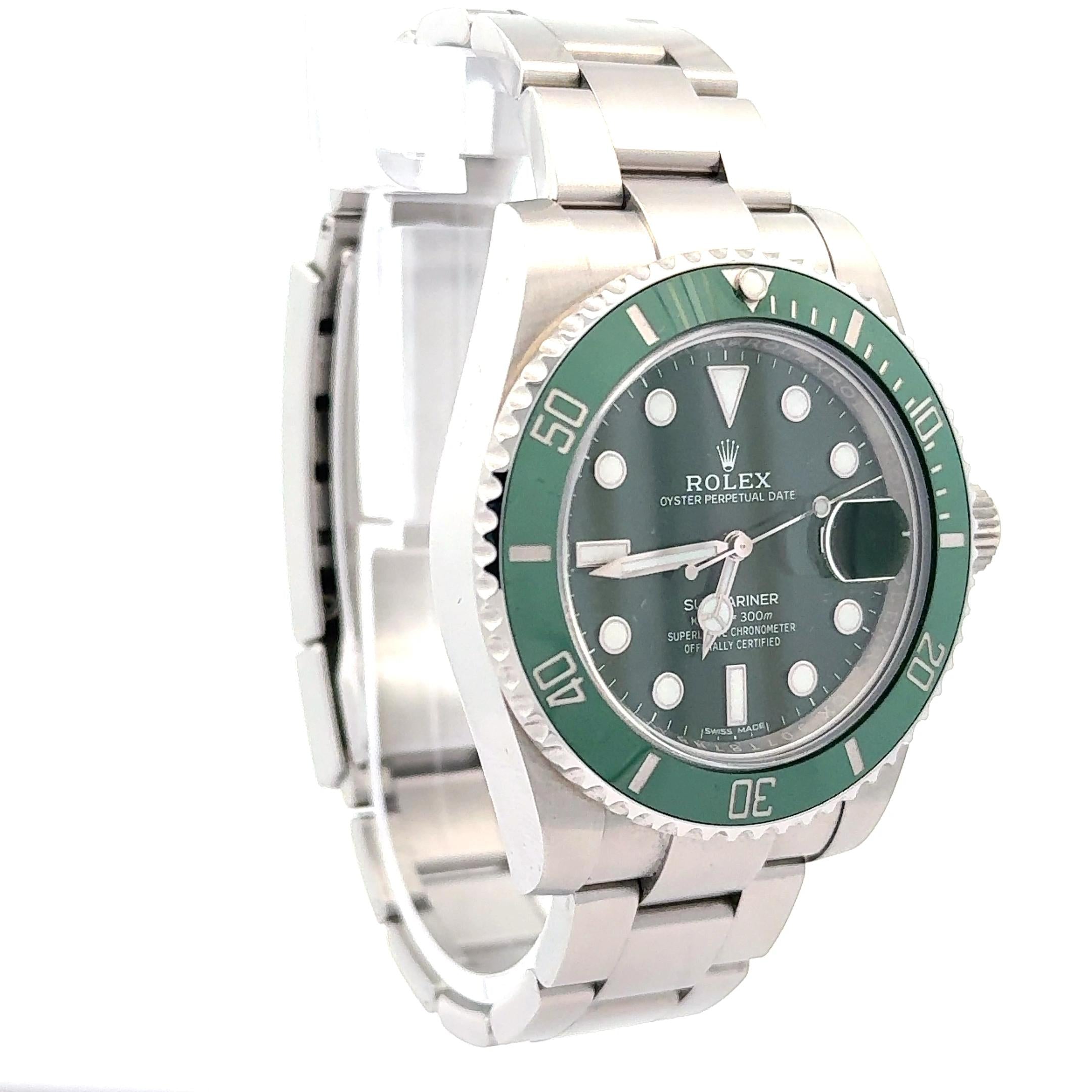 Rolex 2018 Submariner 116610LV Stainless Steel Watch w/ Box and Papers