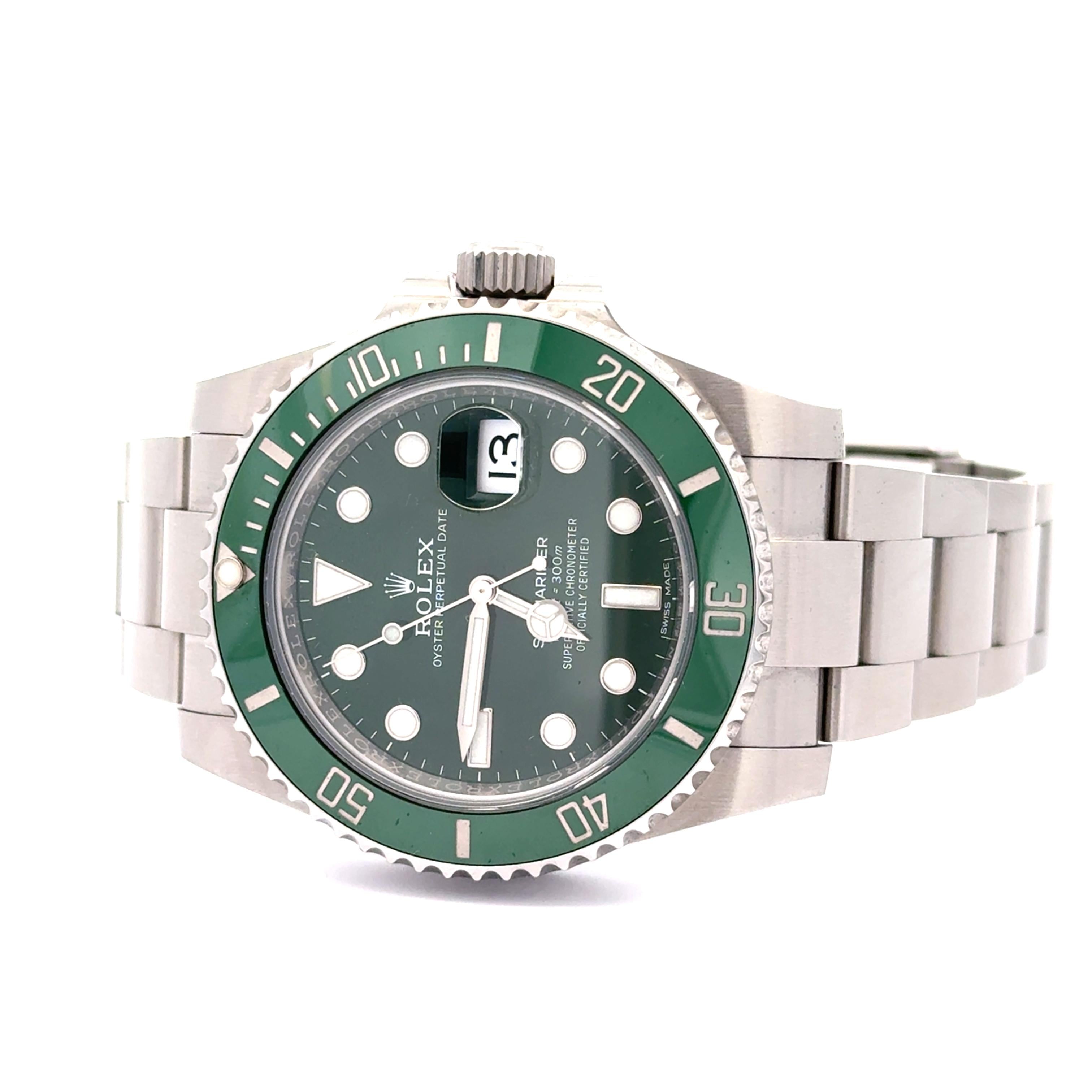 Rolex 2018 Submariner 116610LV Stainless Steel Watch w/ Box and Papers