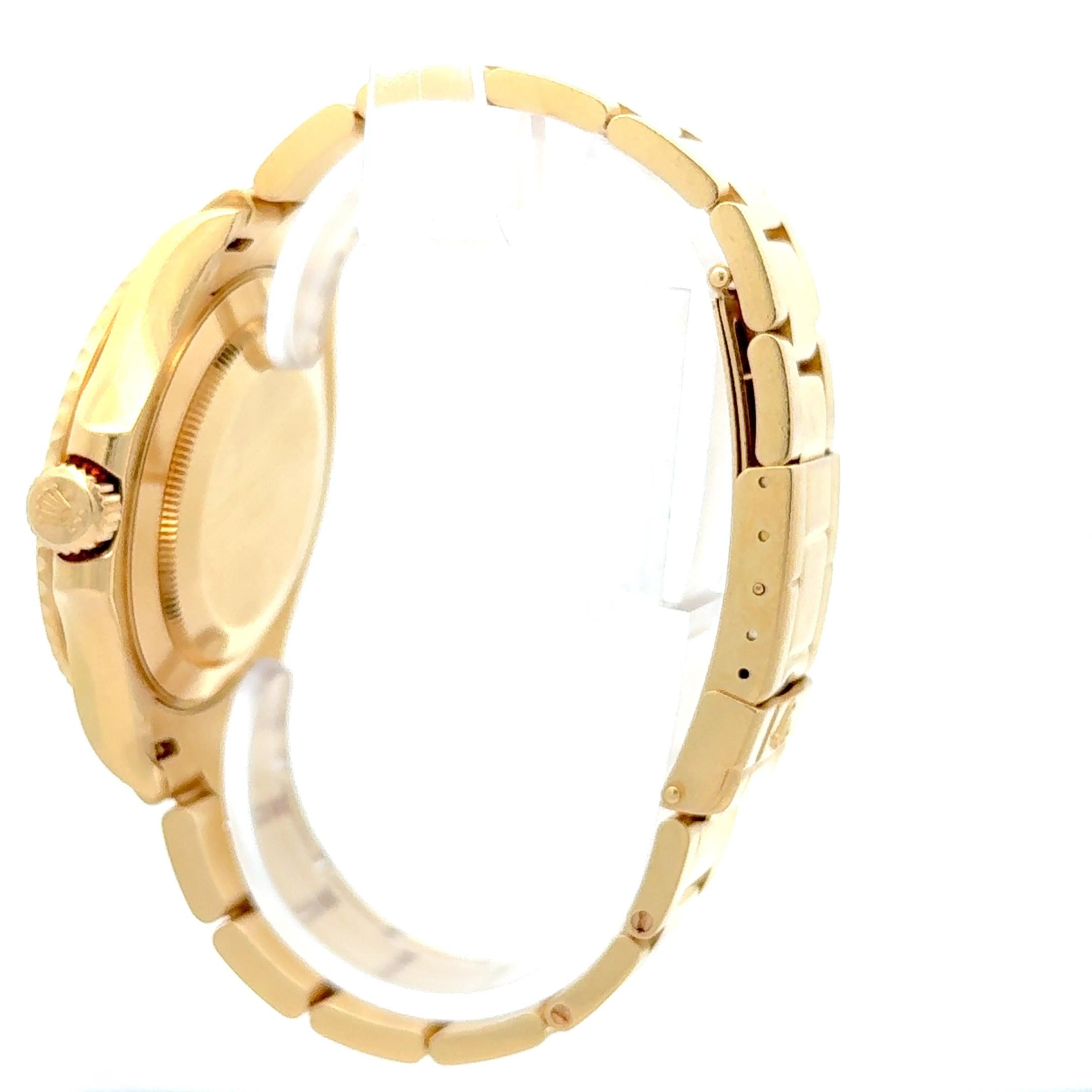 Rolex 2012 Yacht-Master 16628 Yellow Gold Champagne Dial Wrist Watch w/ Papers