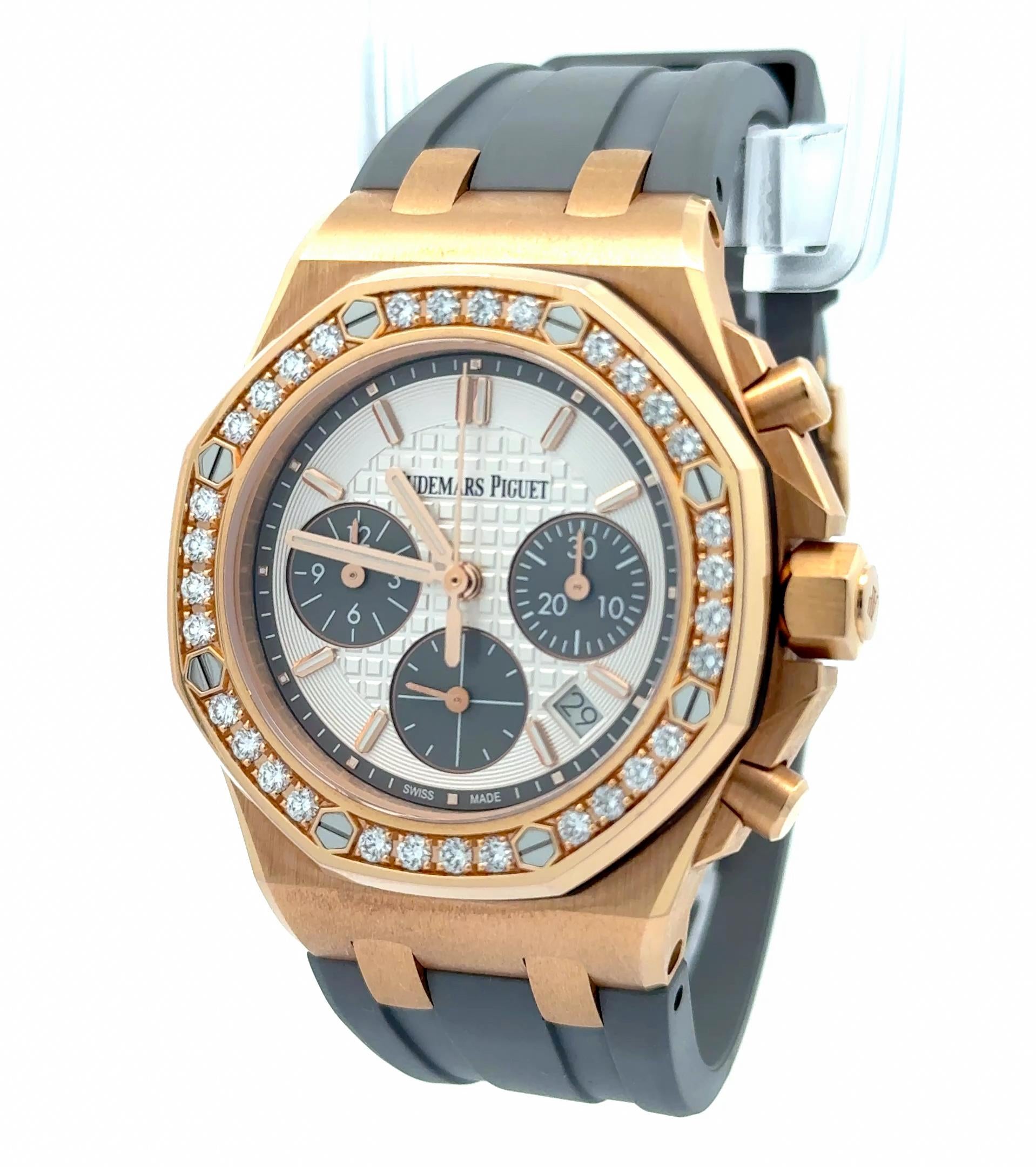 Audemars Piguet Royal Oak Offshore Ref 26231OR Diamond Bezel Rose Gold Watch