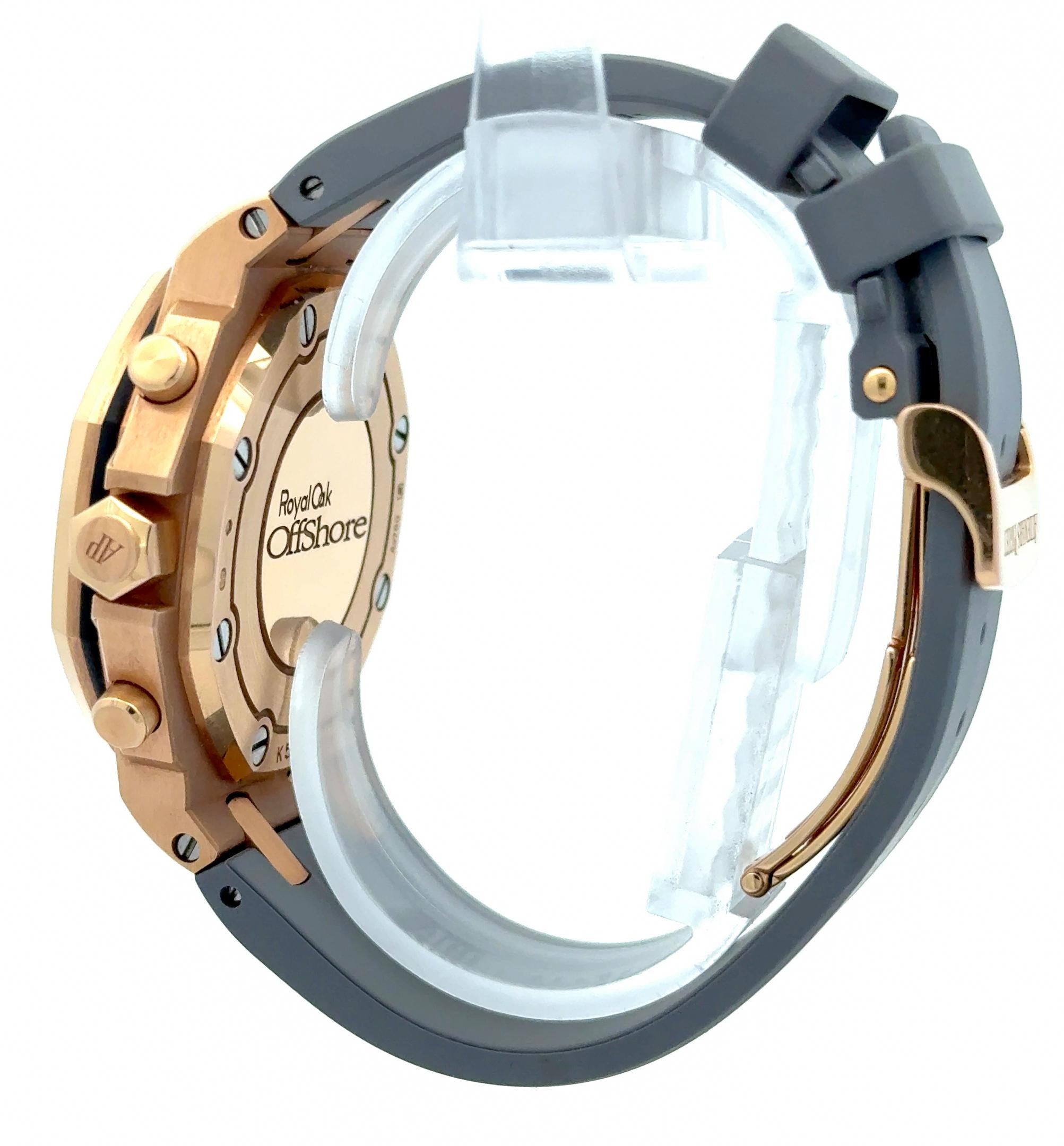 Audemars Piguet Royal Oak Offshore Ref 26231OR Diamond Bezel Rose Gold Watch