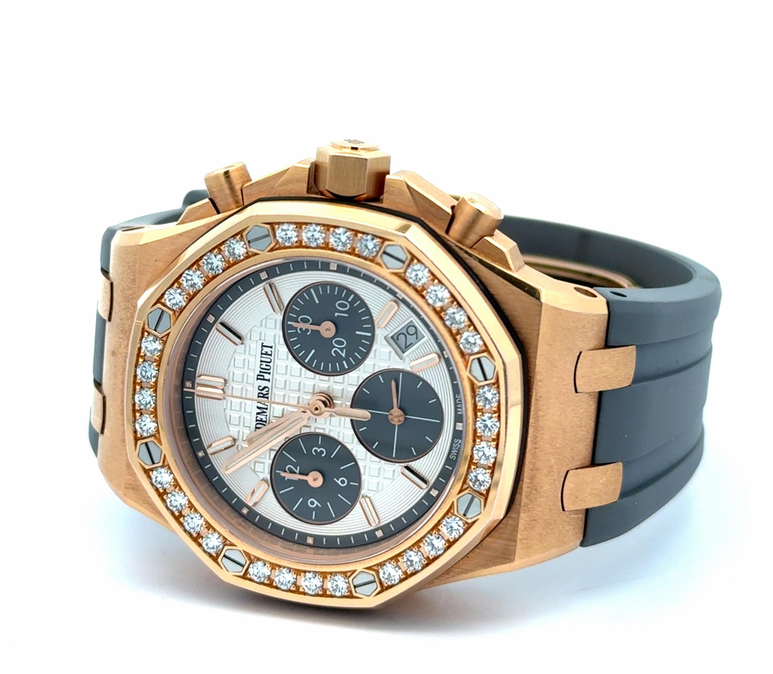 Audemars Piguet Royal Oak Offshore Ref 26231OR Diamond Bezel Rose Gold Watch