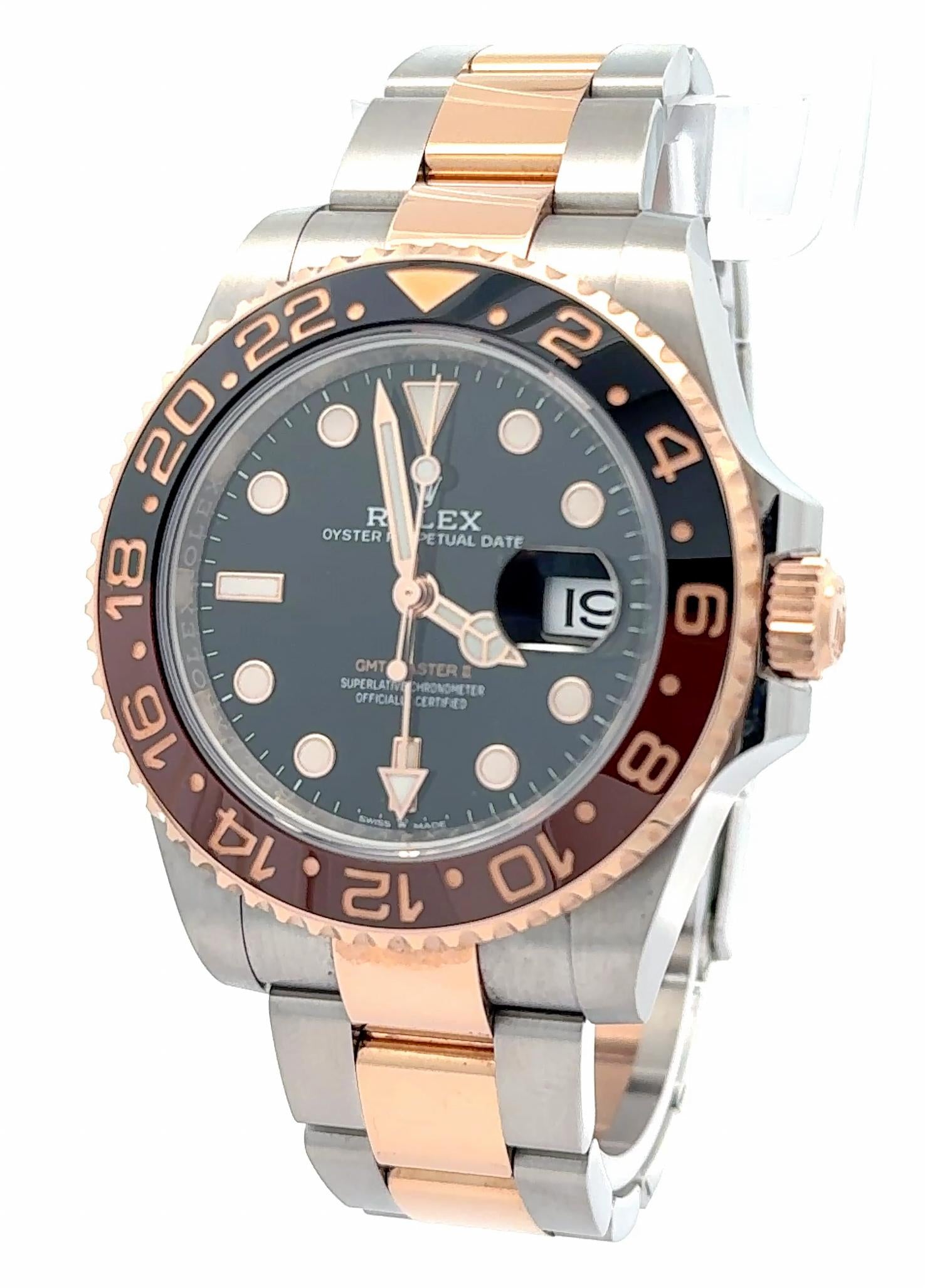 Rolex 2020 GMT Master II 126711CHNR 40mm Two-Tone "Root Beer" Oyster Watch