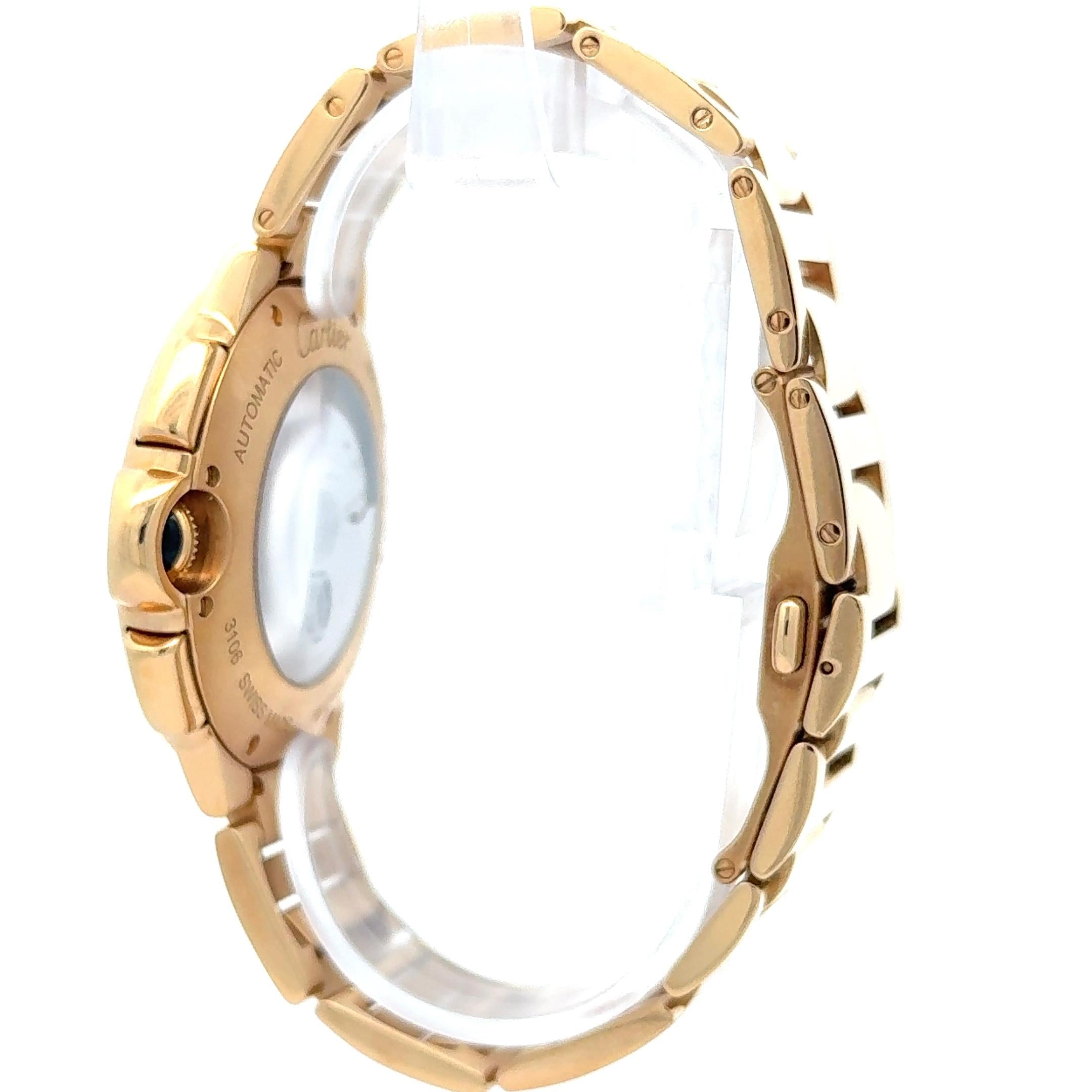 Cartier Ballon Bleu W6920008 Chronograph 18k Yellow Gold Watch w/ Box