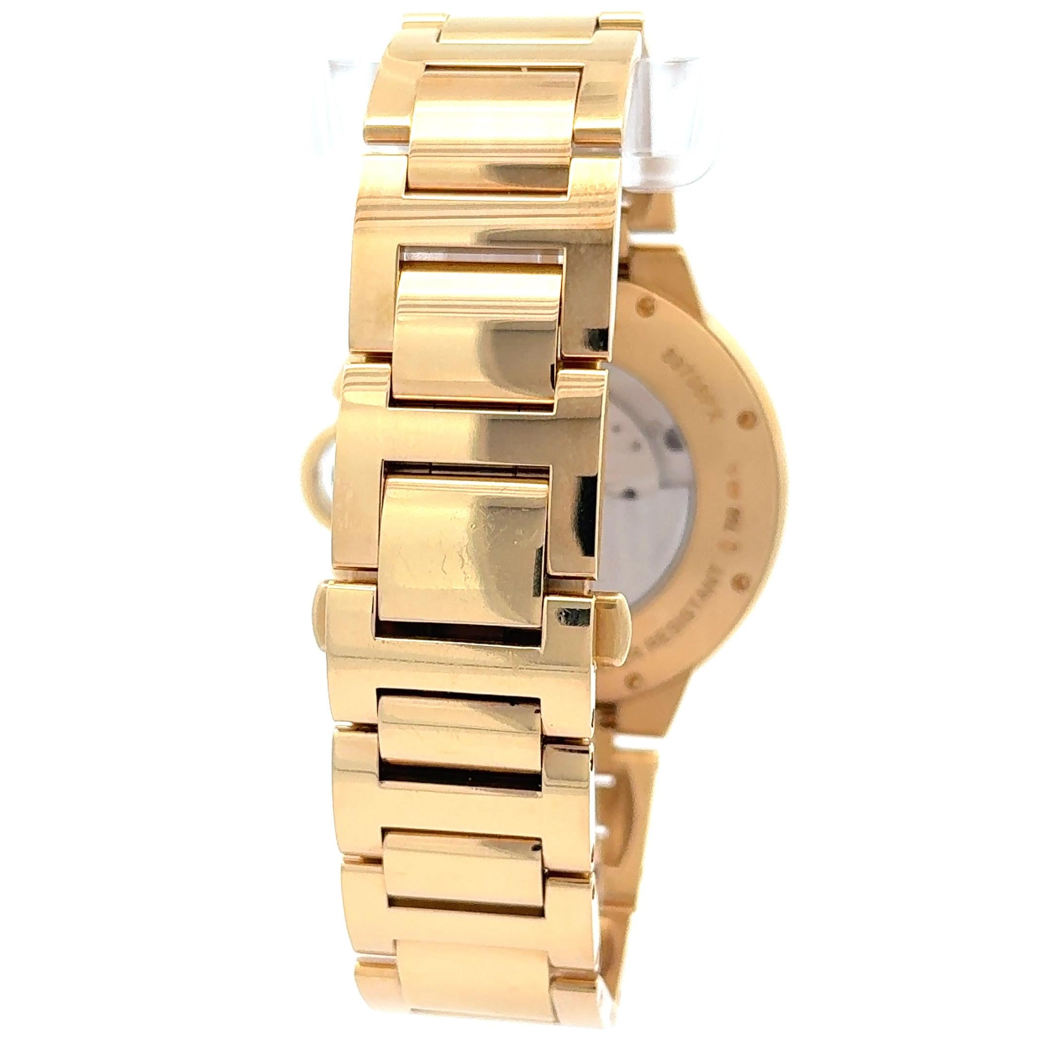 Cartier Ballon Bleu W6920008 Chronograph 18k Yellow Gold Watch w/ Box