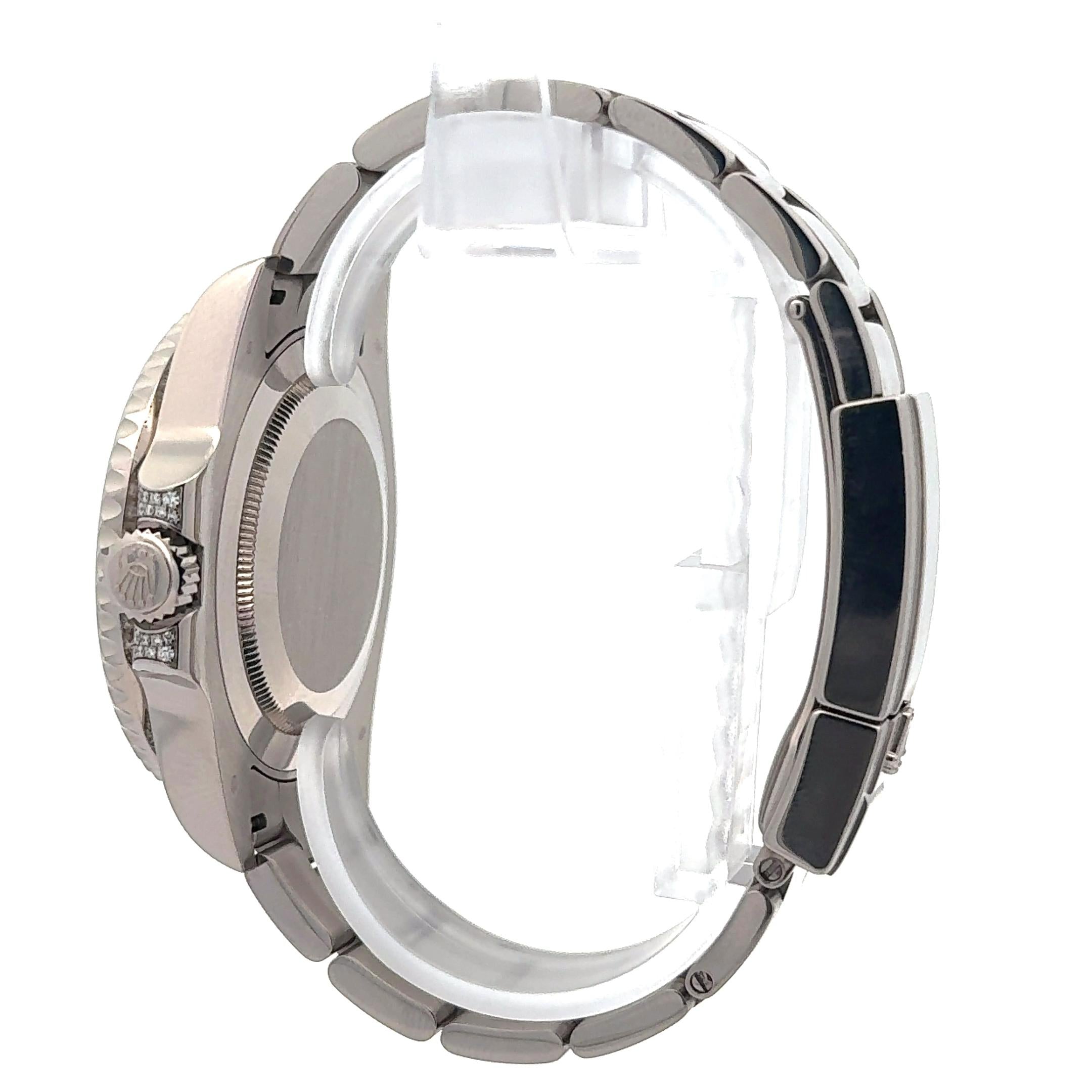 Rolex GMT-Master II 116759SA White Gold 40mm Diamond/Sapphire Bezel Wrist Watch