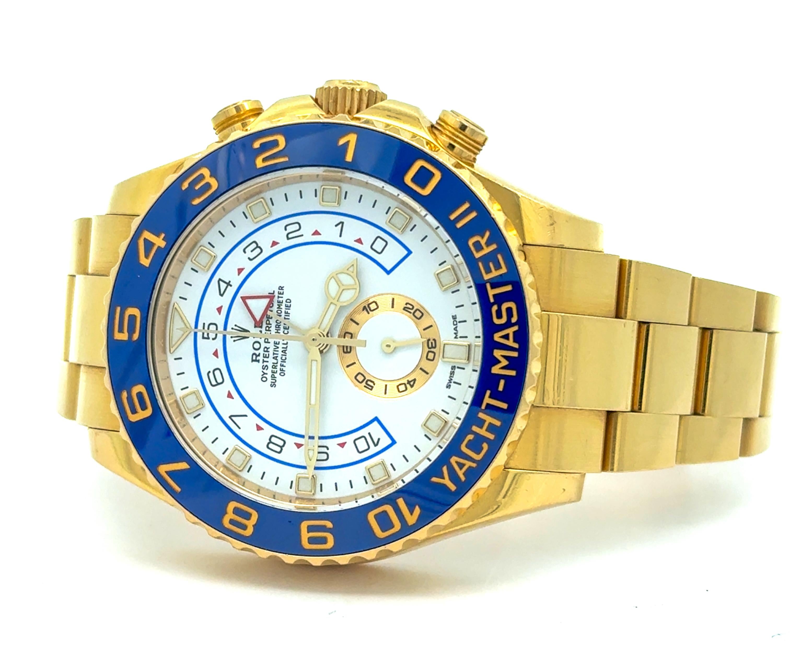 Rolex 2017 Yacht Master II - 116688 Yellow Gold 44mm Watch w/ Box and Papers