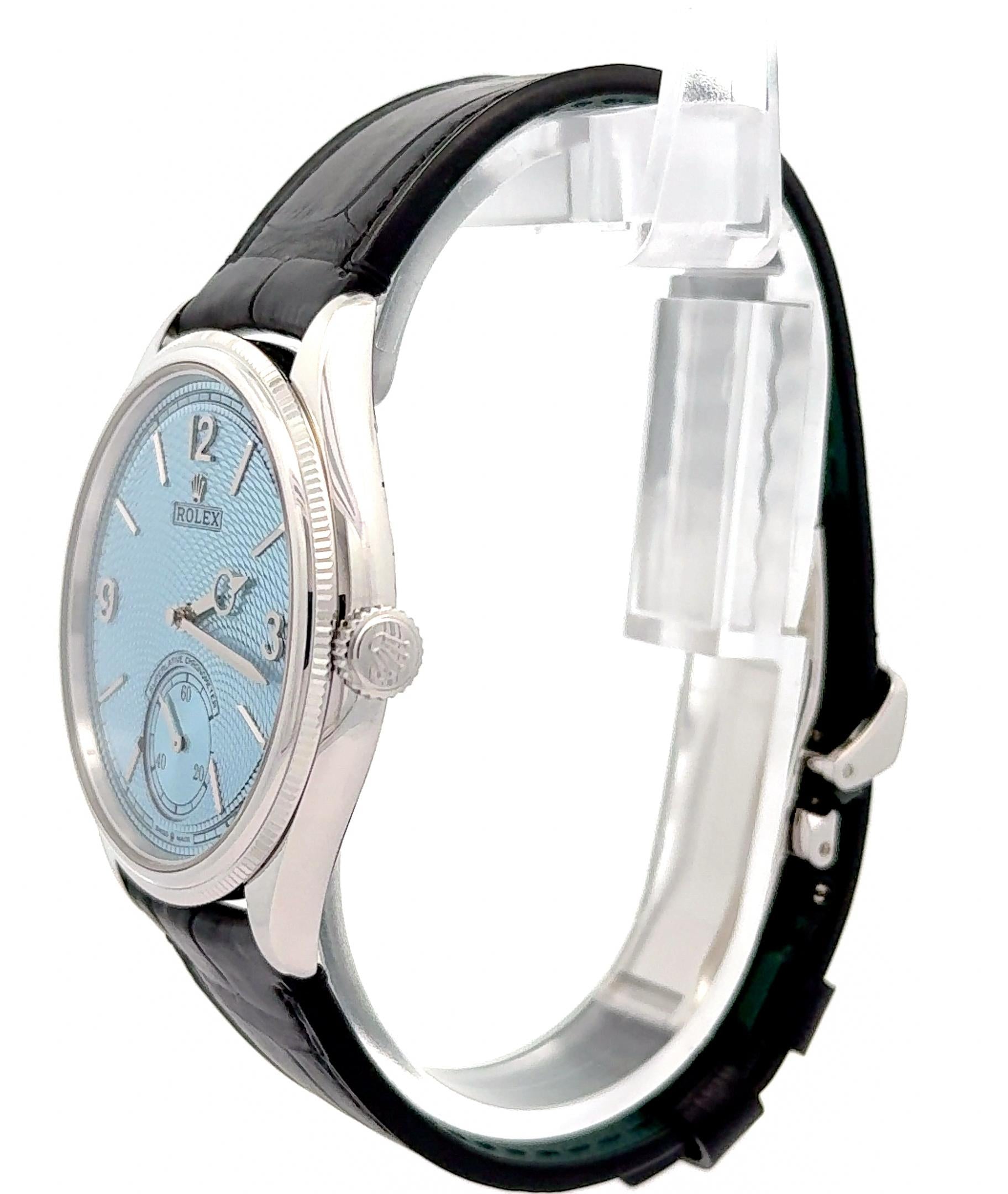 Rolex 2025 1908 Ref: 52506 39mm Platinum Ice Blue Dial Watch w/ FULL SET