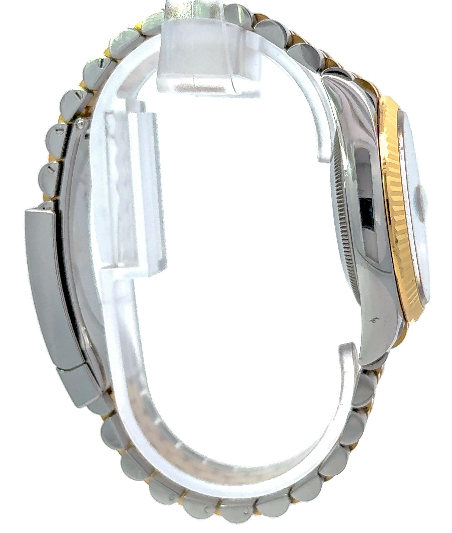 Rolex 2025 Datejust Two Tone 36mm Jubilee Green Roman Diamond Dial Watch