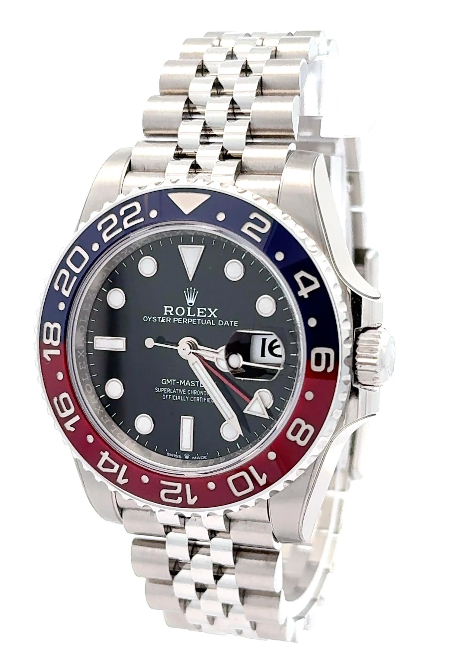 Rolex 2022 GMT-Master II 126710BLRO Stainless Jubilee Watch w/ Box and Papers