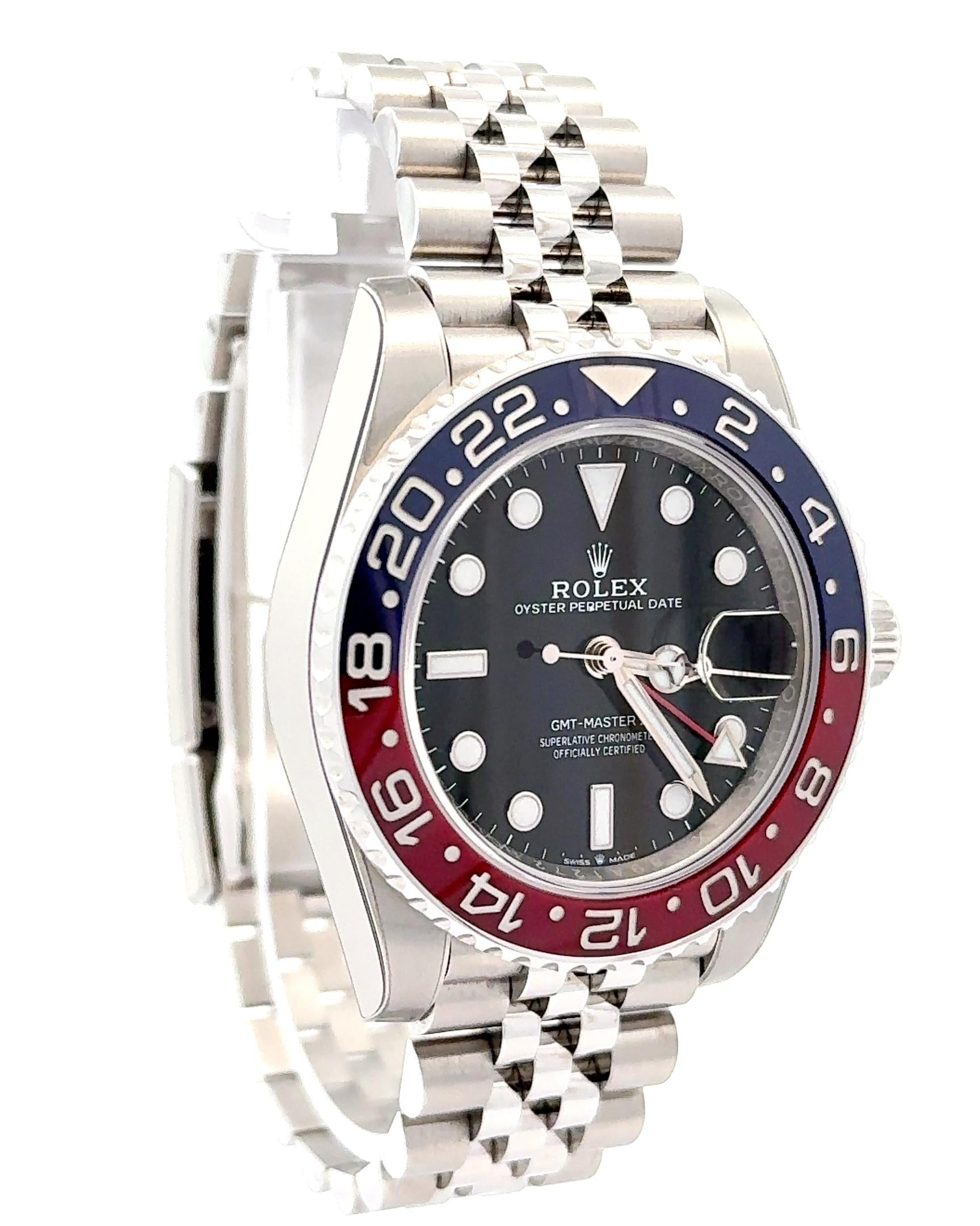 Rolex 2022 GMT-Master II 126710BLRO Stainless Jubilee Watch w/ Box and Papers