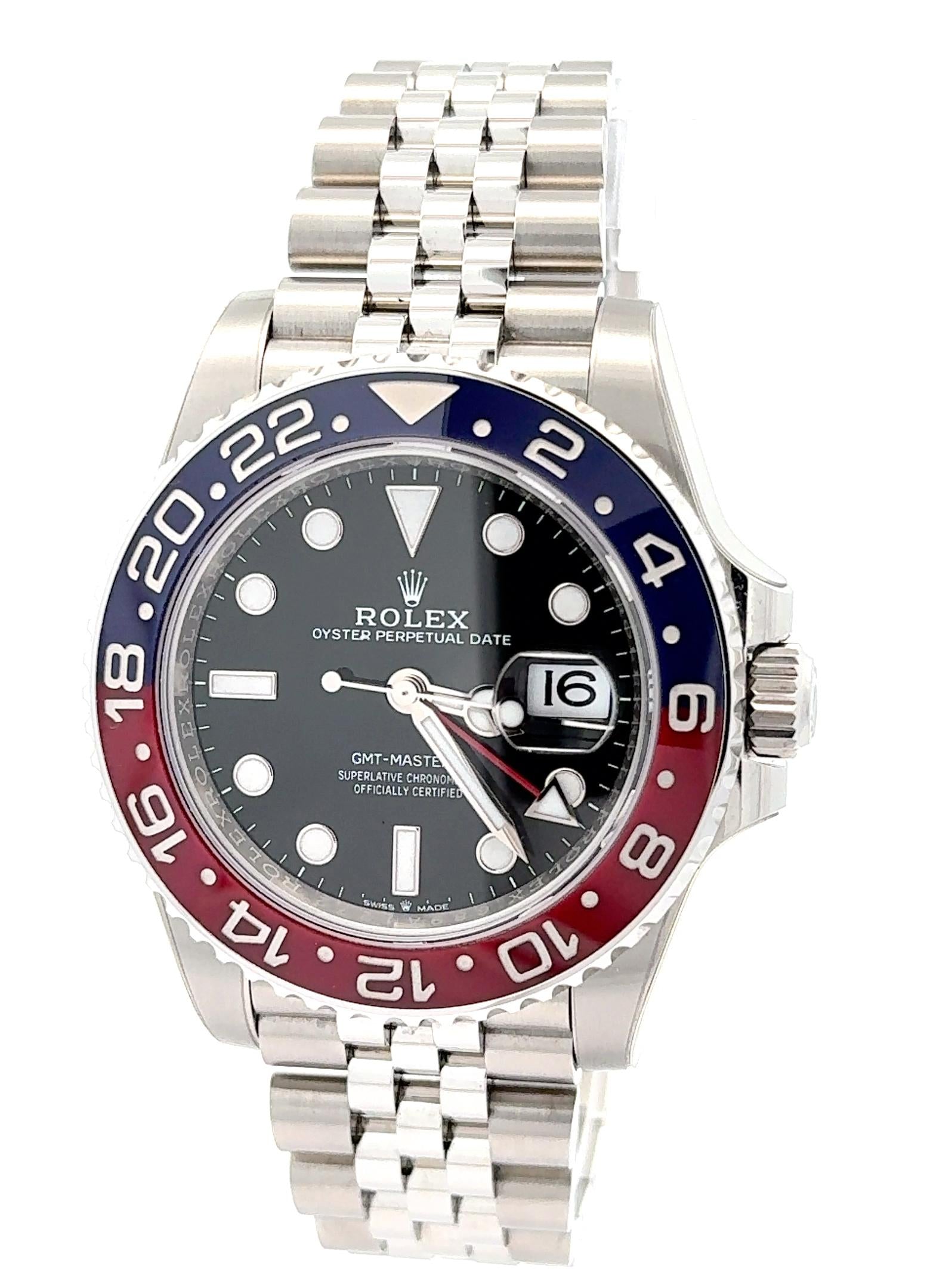 Rolex 2022 GMT-Master II 126710BLRO Stainless Jubilee Watch w/ Box and Papers