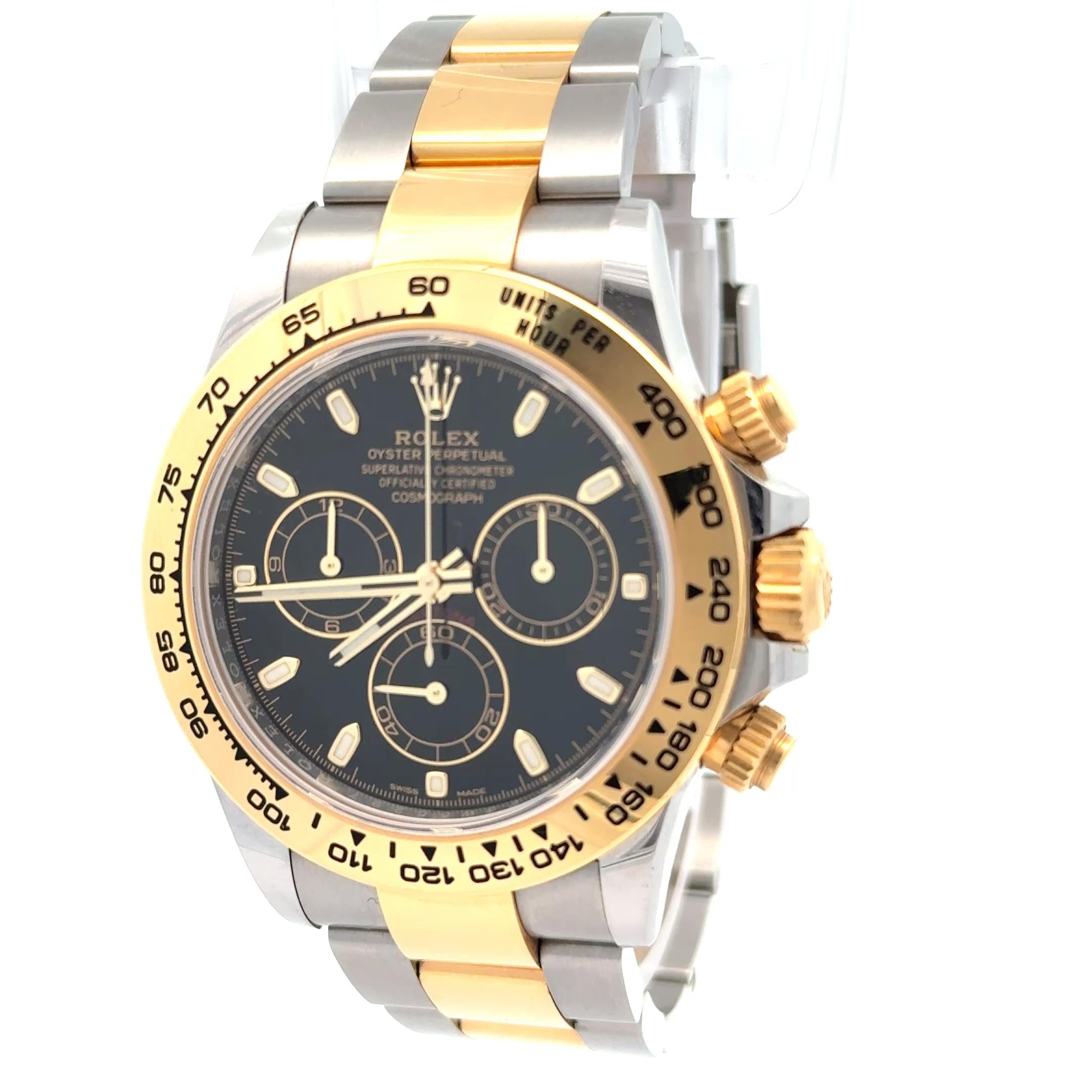 Rolex 2023 Daytona 116503 Two Tone Black Dial 40mm Watch w/ Box and Card