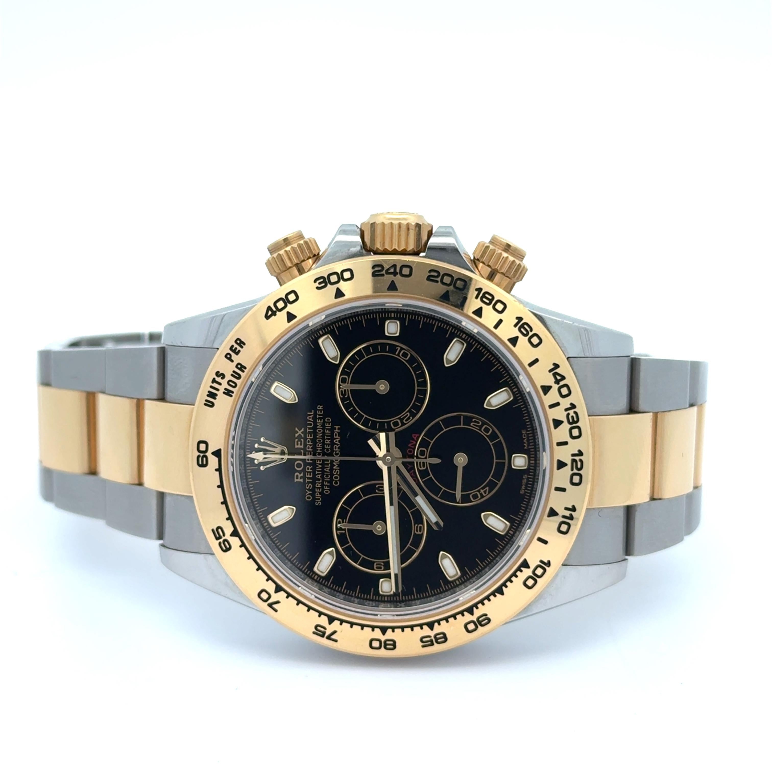 Rolex 2023 Daytona 116503 Two Tone Black Dial 40mm Watch w/ Box and Card