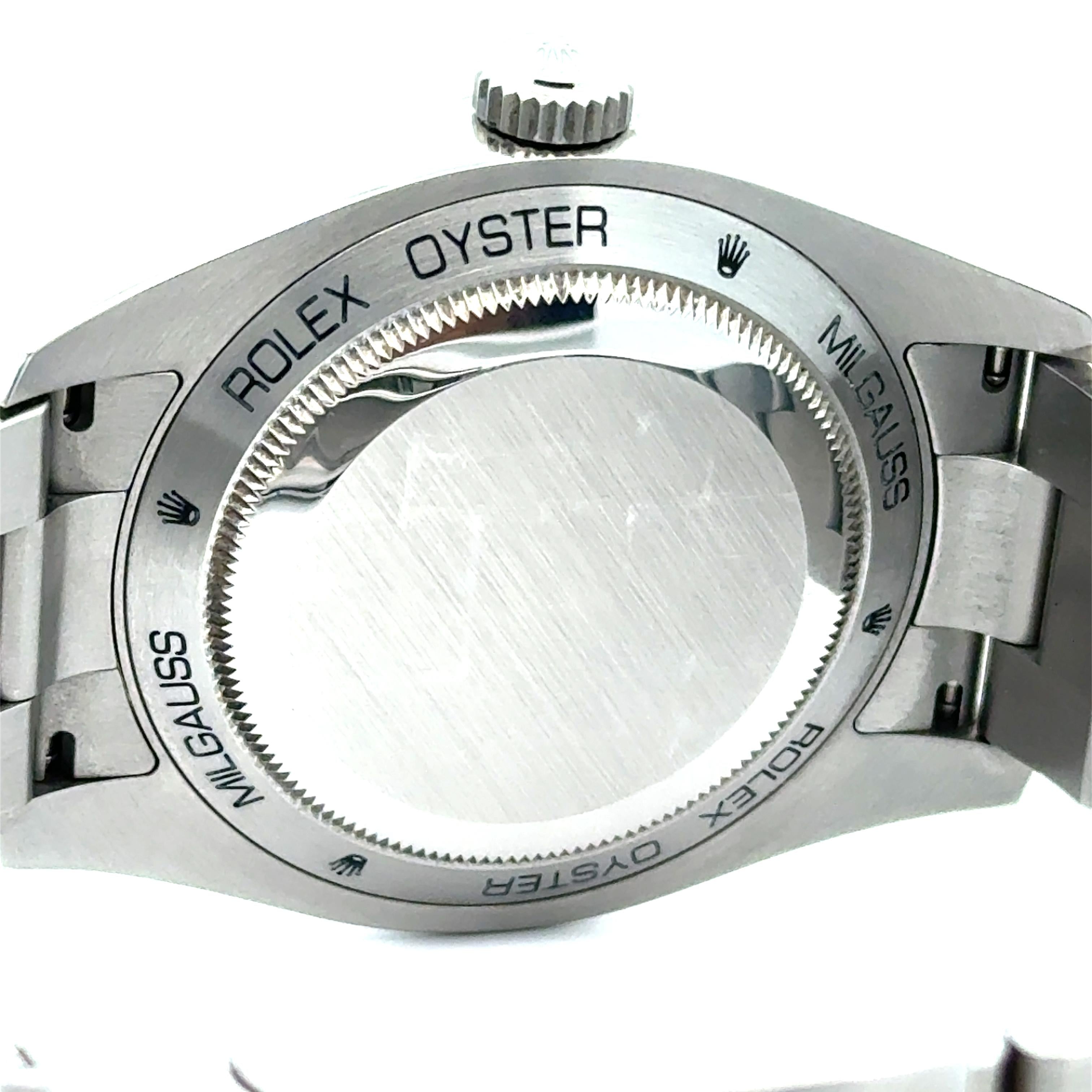 Rolex 2008 Milgauss 116400 Stainless Steel White Dial Watch w/ Box and Papers