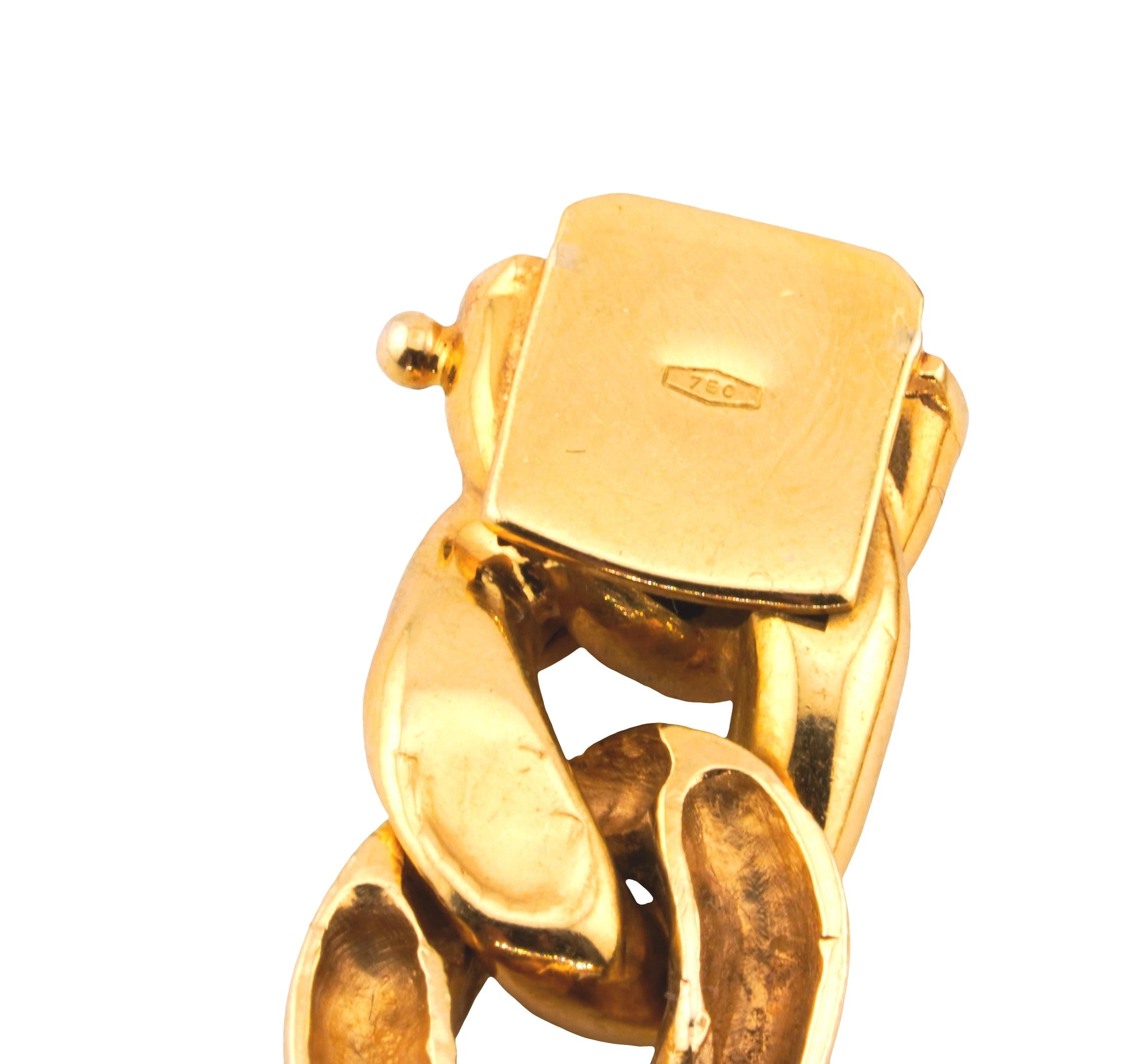 Verdi Gioielli 18k Gold Coin Diamond Cabochon Ruby Emerald Cuban Link Necklace