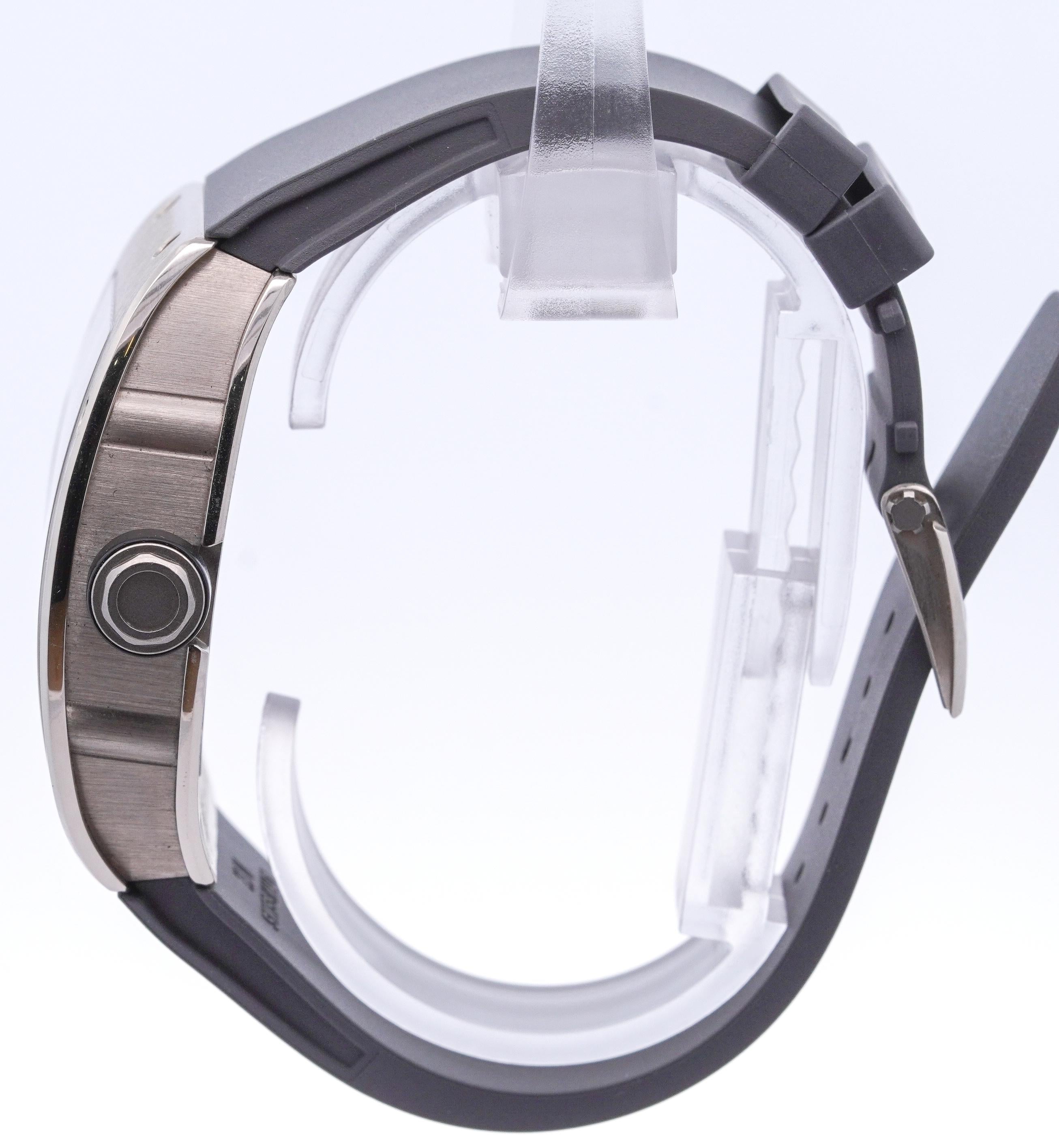 Richard Mille RM005 Automatic White Gold Skeleton Dial Gray Rubber Strap Watch