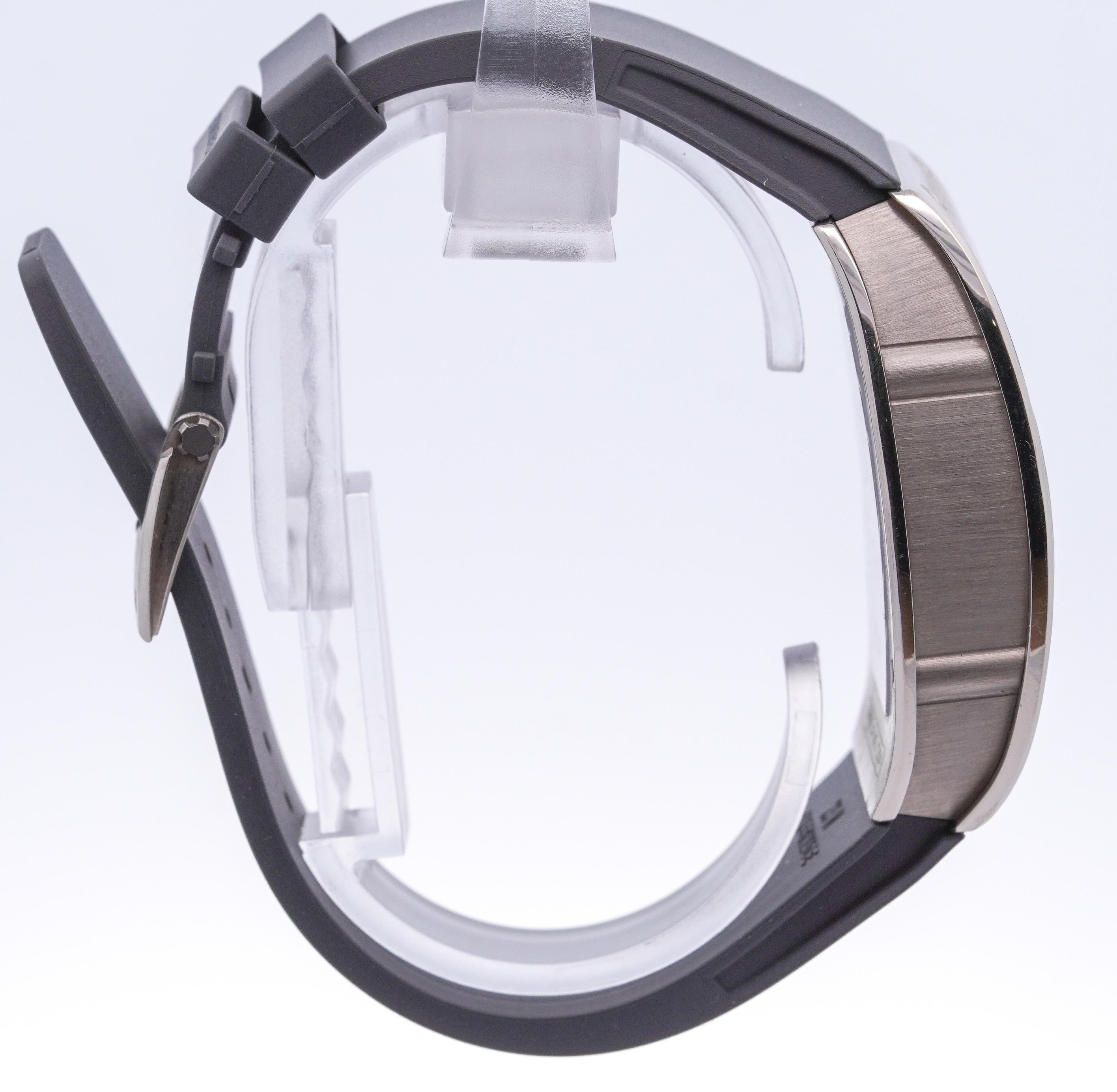 Richard Mille RM005 Automatic White Gold Skeleton Dial Gray Rubber Strap Watch