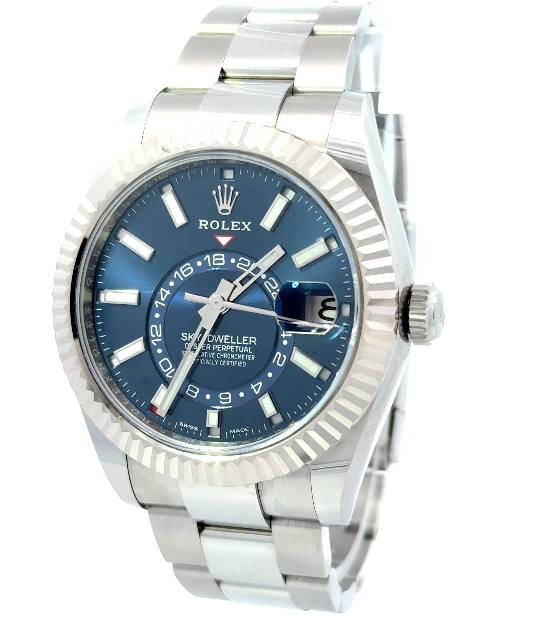 Rolex 2022 Sky-Dweller 326934 Stainless 42mm Oyster Watch w/ Box and Papers