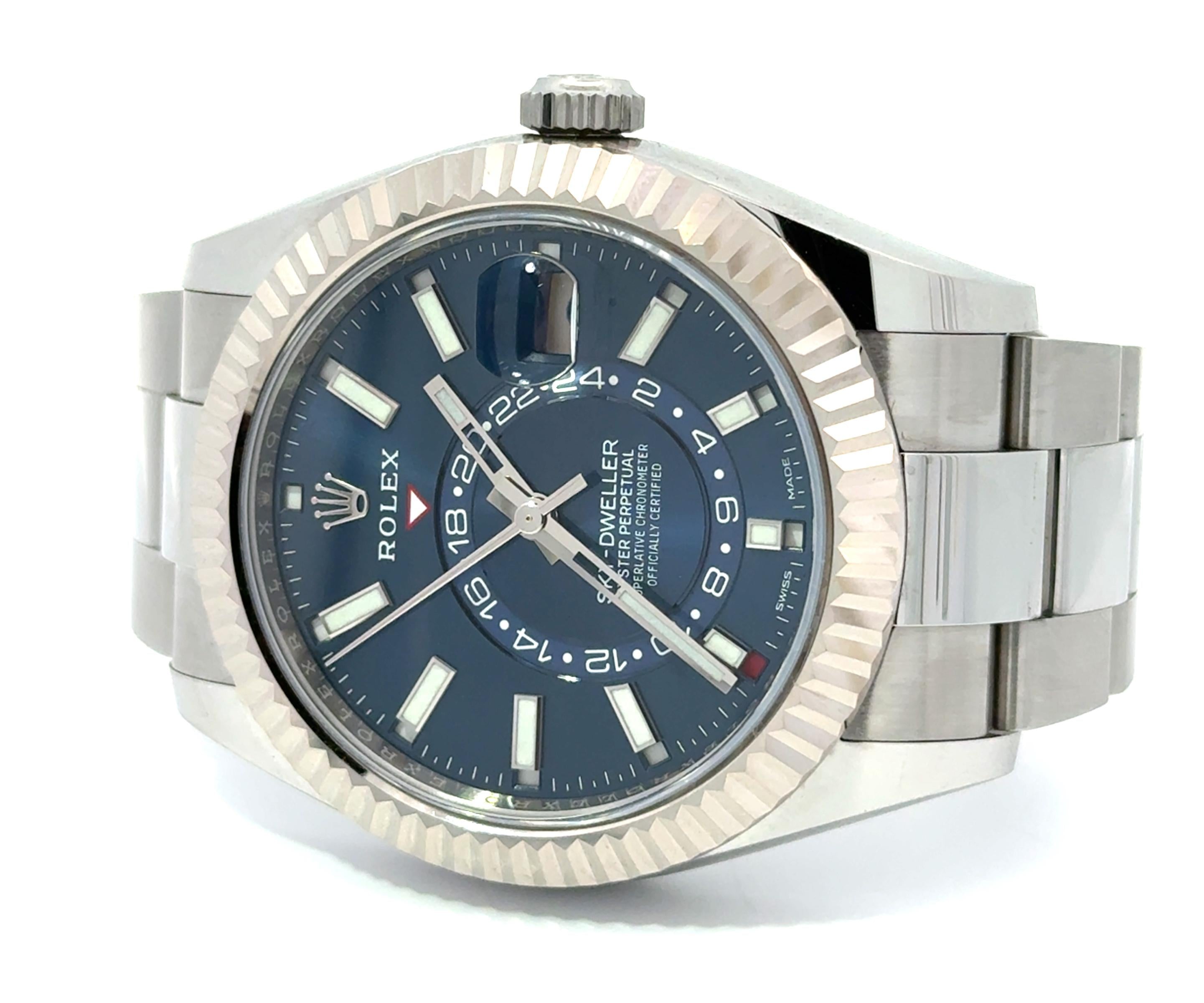 Rolex 2022 Sky-Dweller 326934 Stainless 42mm Oyster Watch w/ Box and Papers