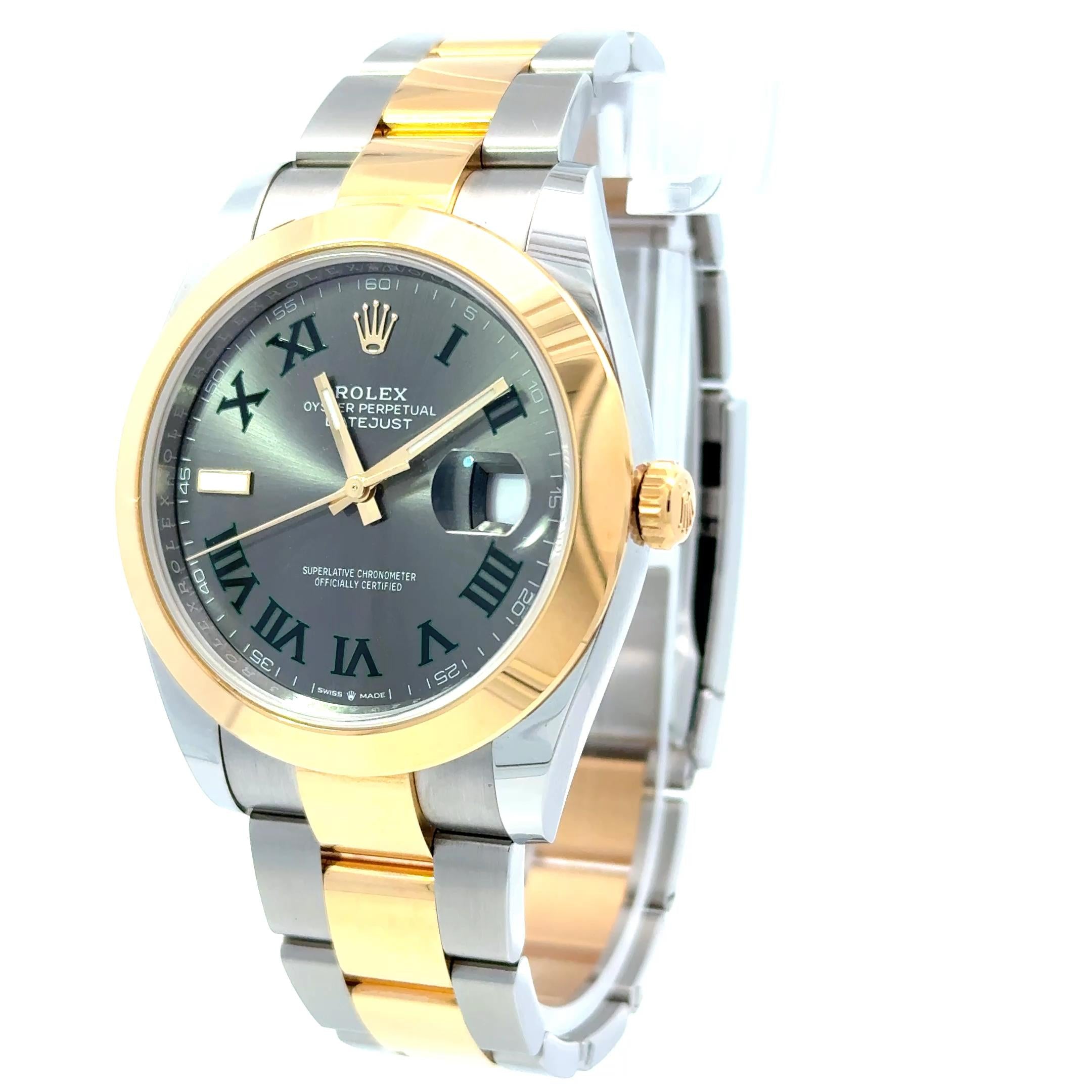 Rolex 2024  Datejust - 126303 Wimbledon 41mm Two-Tone Oyster Watch w/ FULL SET