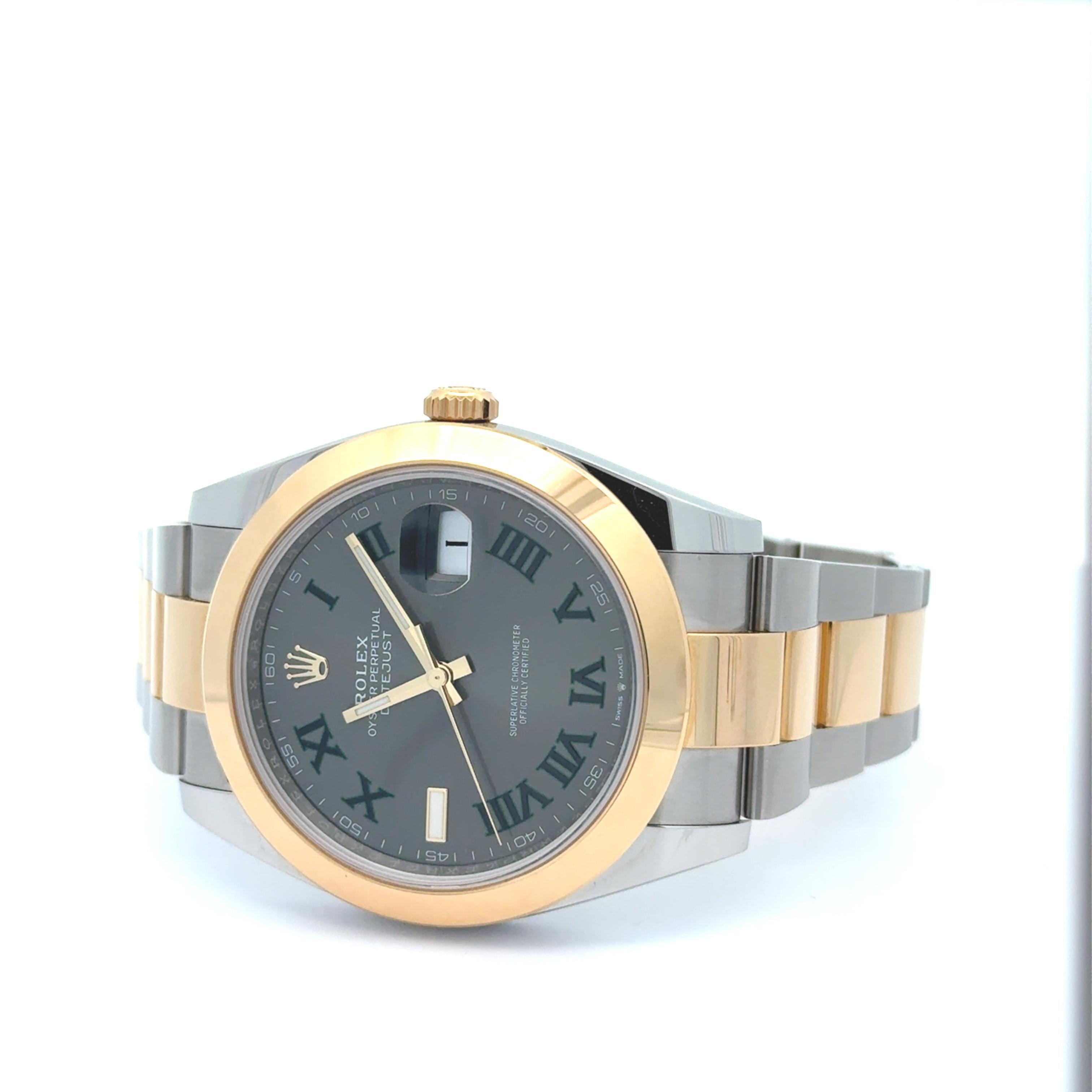 Rolex 2024  Datejust - 126303 Wimbledon 41mm Two-Tone Oyster Watch w/ FULL SET