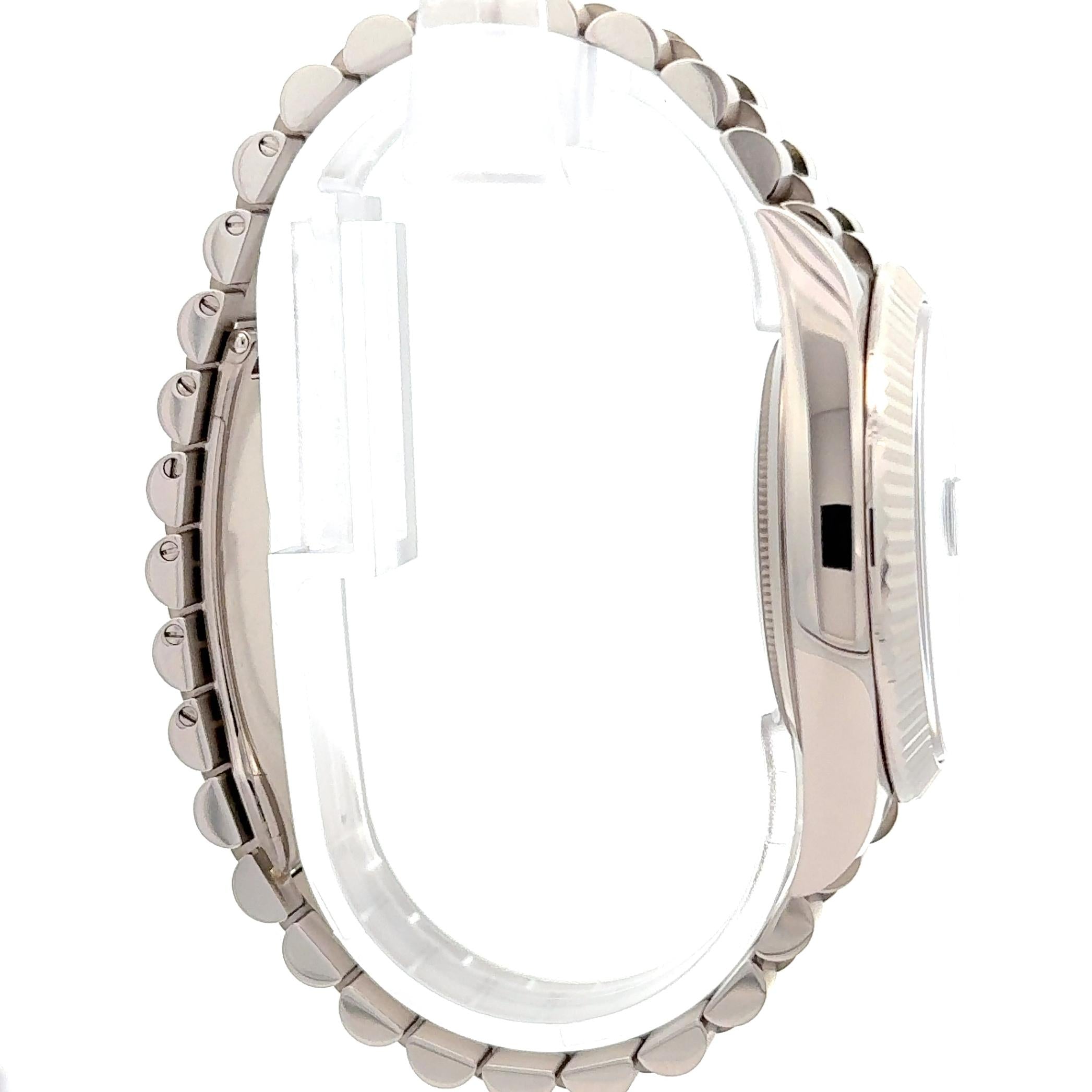 Rolex 2024 Day Date 228239 White Gold 40mm Blue Dial Watch w/ Box and Papers