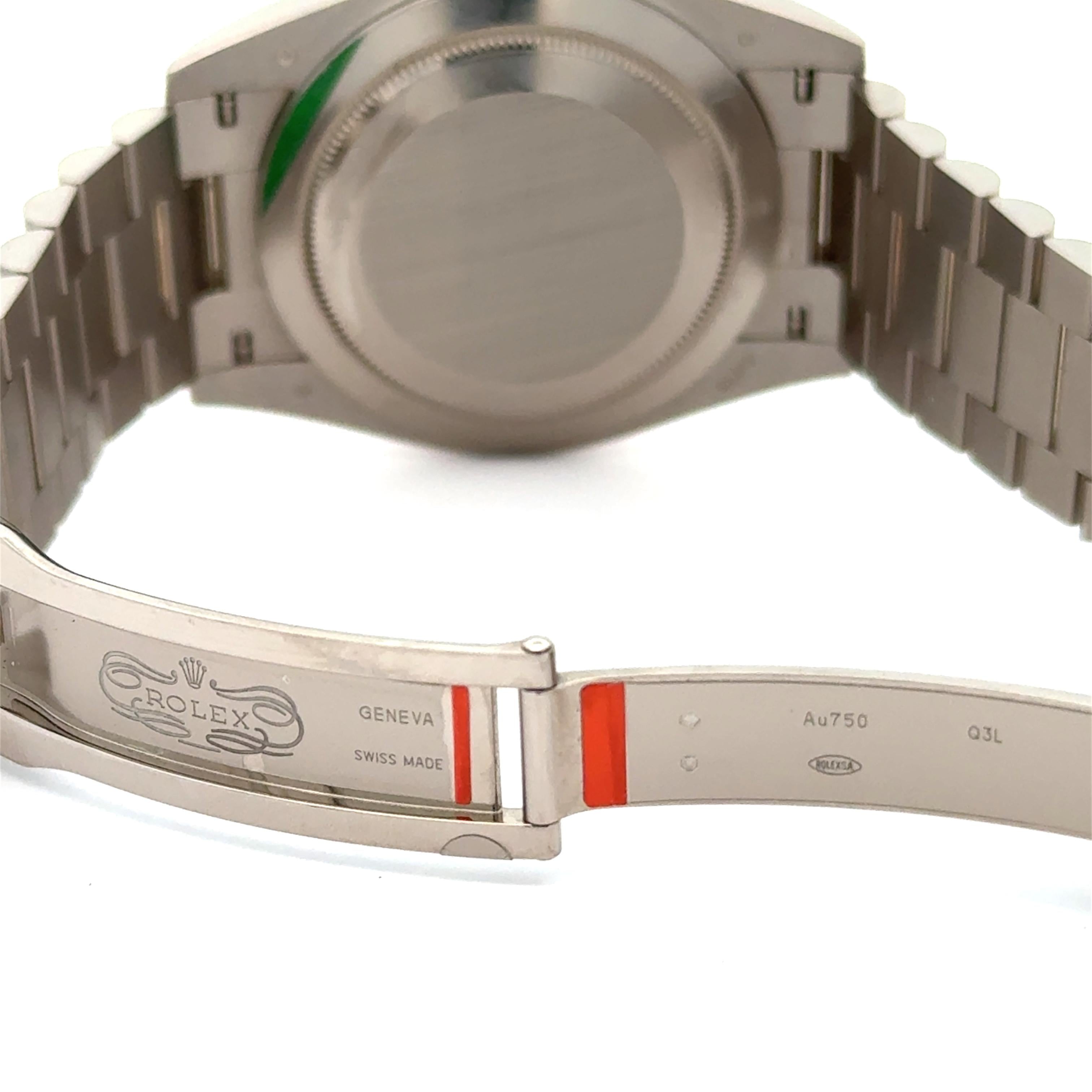 Rolex 2024 Day Date 228239 White Gold 40mm Blue Dial Watch w/ Box and Papers