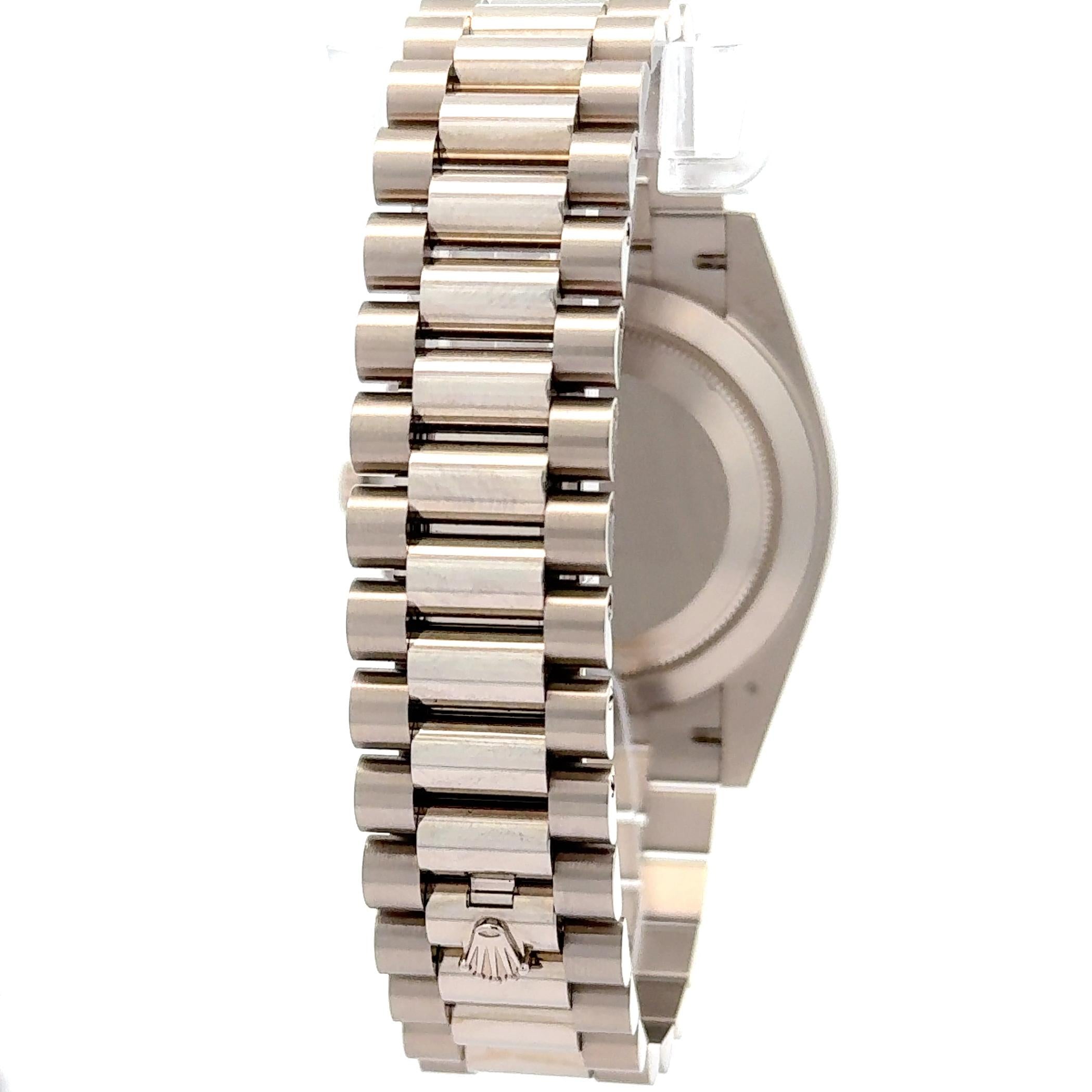 Rolex 2024 Day Date 228239 White Gold 40mm Blue Dial Watch w/ Box and Papers