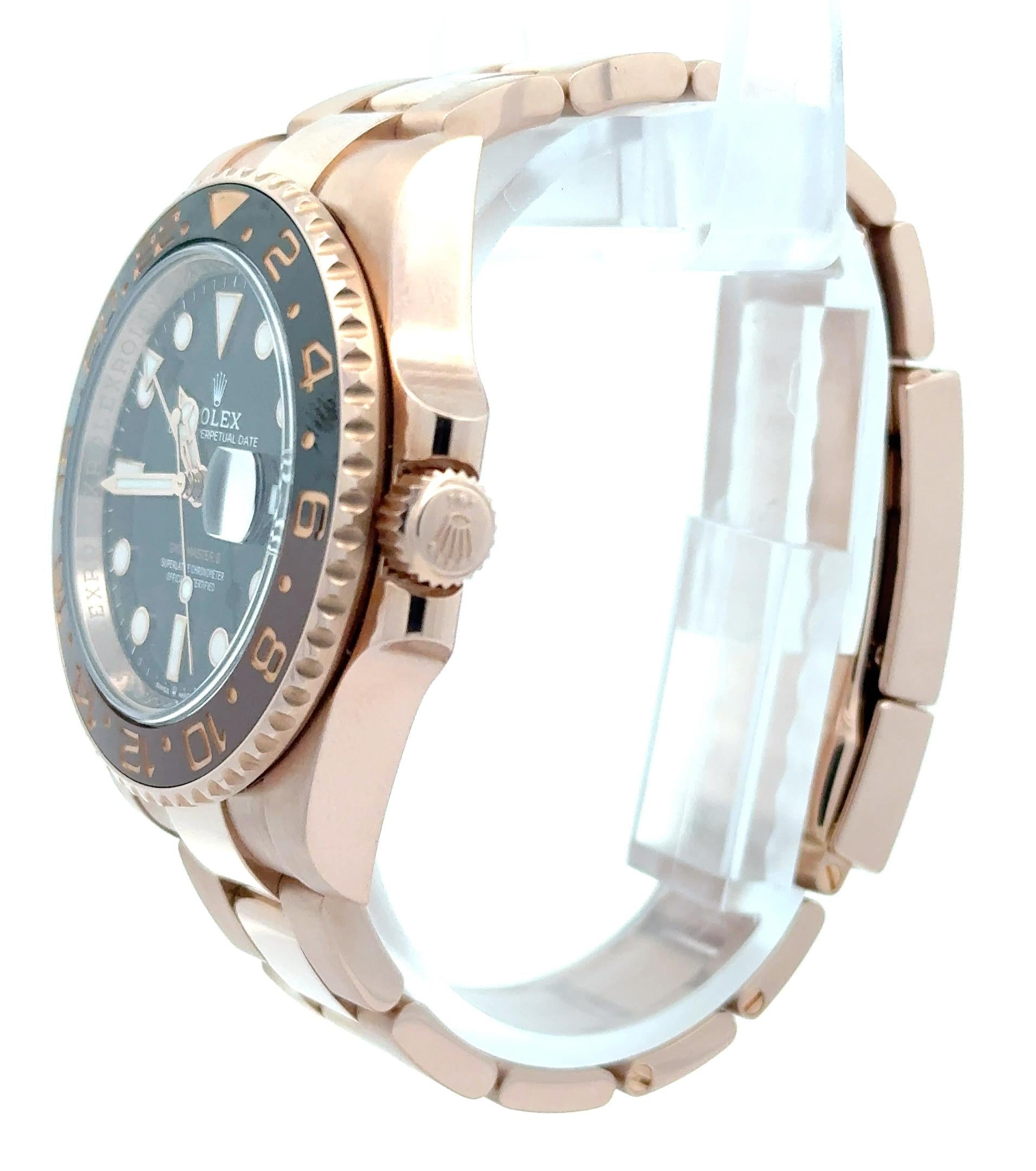 Rolex 2022 GMT-Master II 126715CHNR 18k Rose Gold 40mm Watch w/ Box and Card