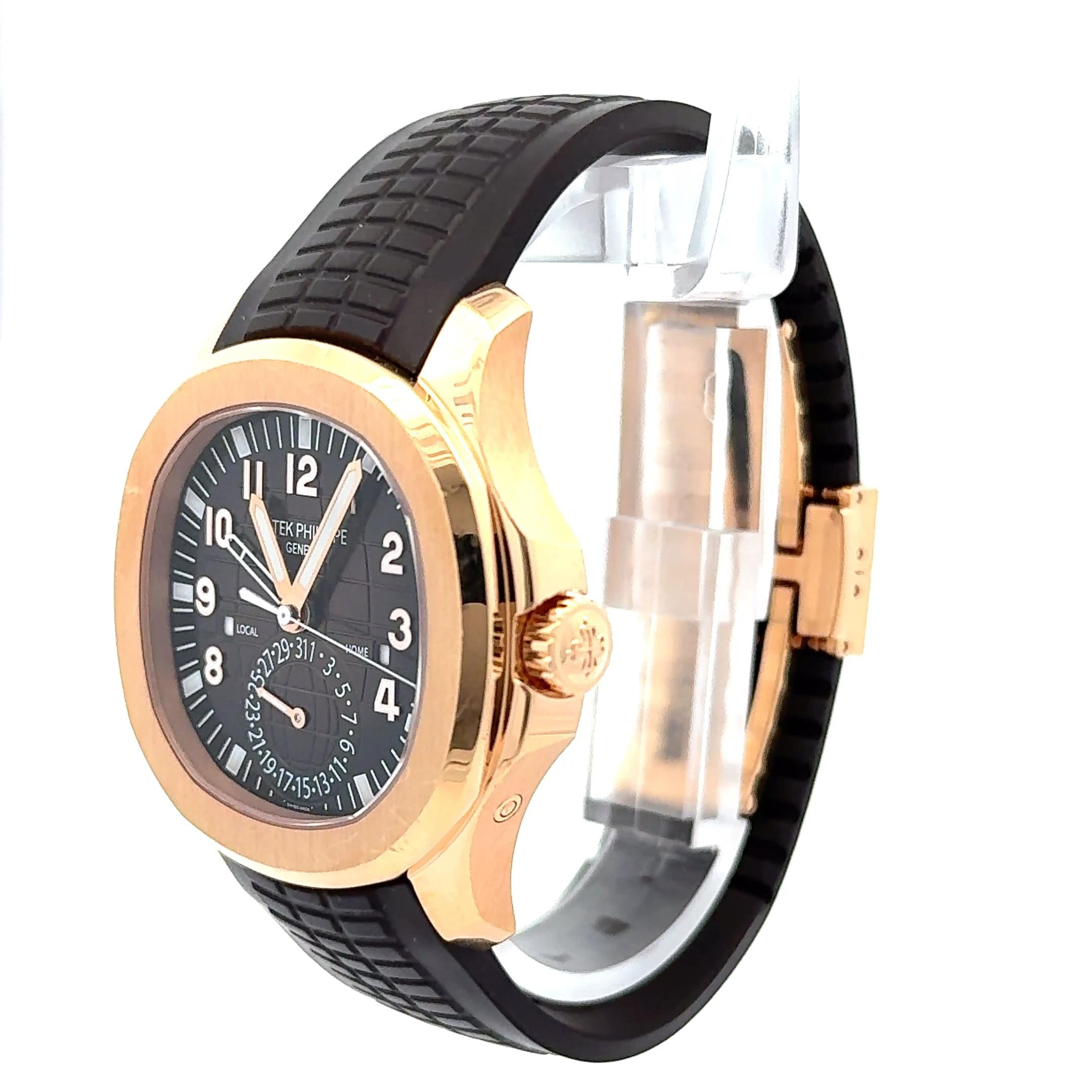 Patek Philippe 2019 Aquanaut 5164R-001 Travel Time 18k Watch w/ Box and Papers