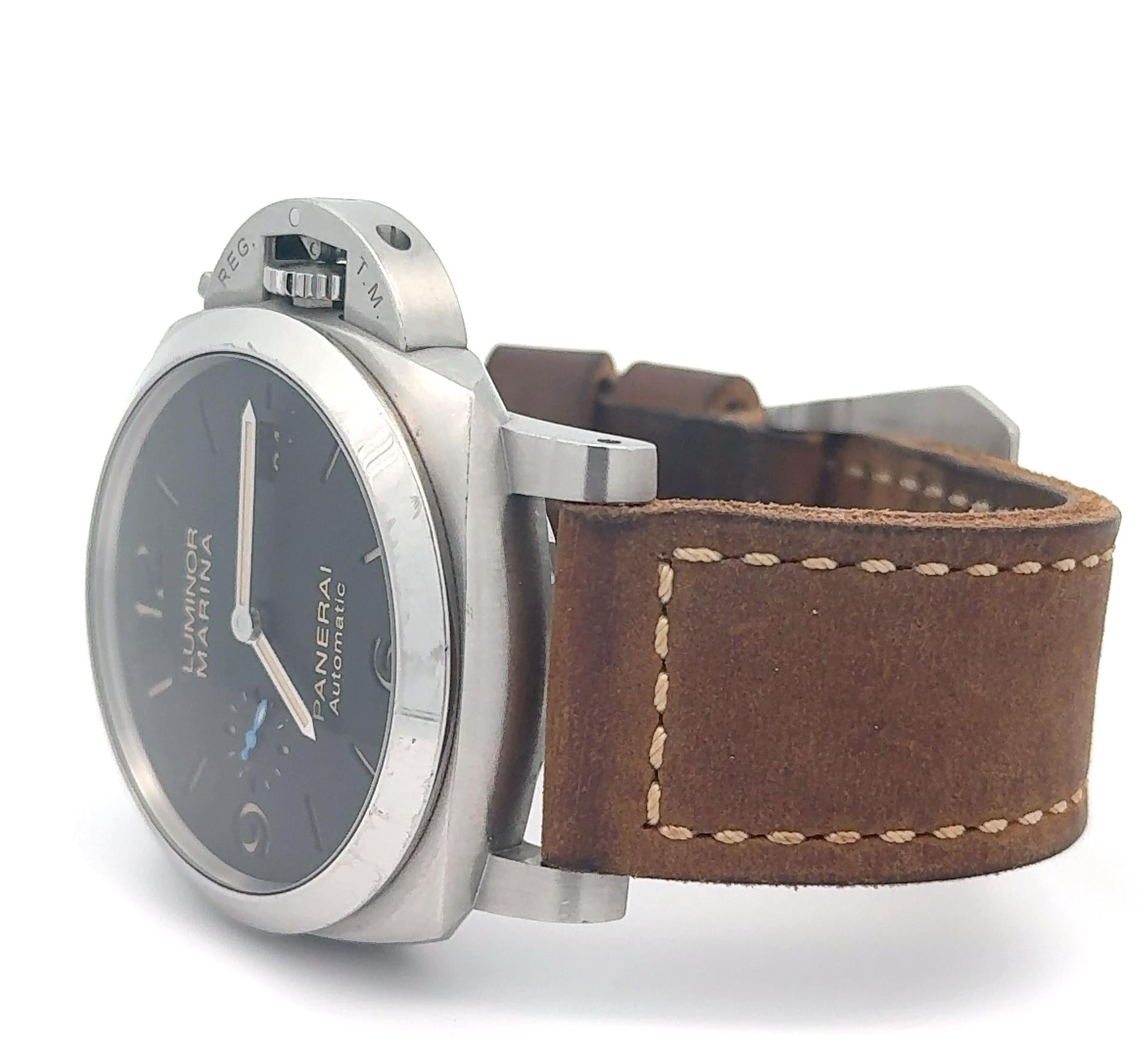 2018 Panerai OP7561313 Luminor Marina Stainless Watch w/ Box andCard