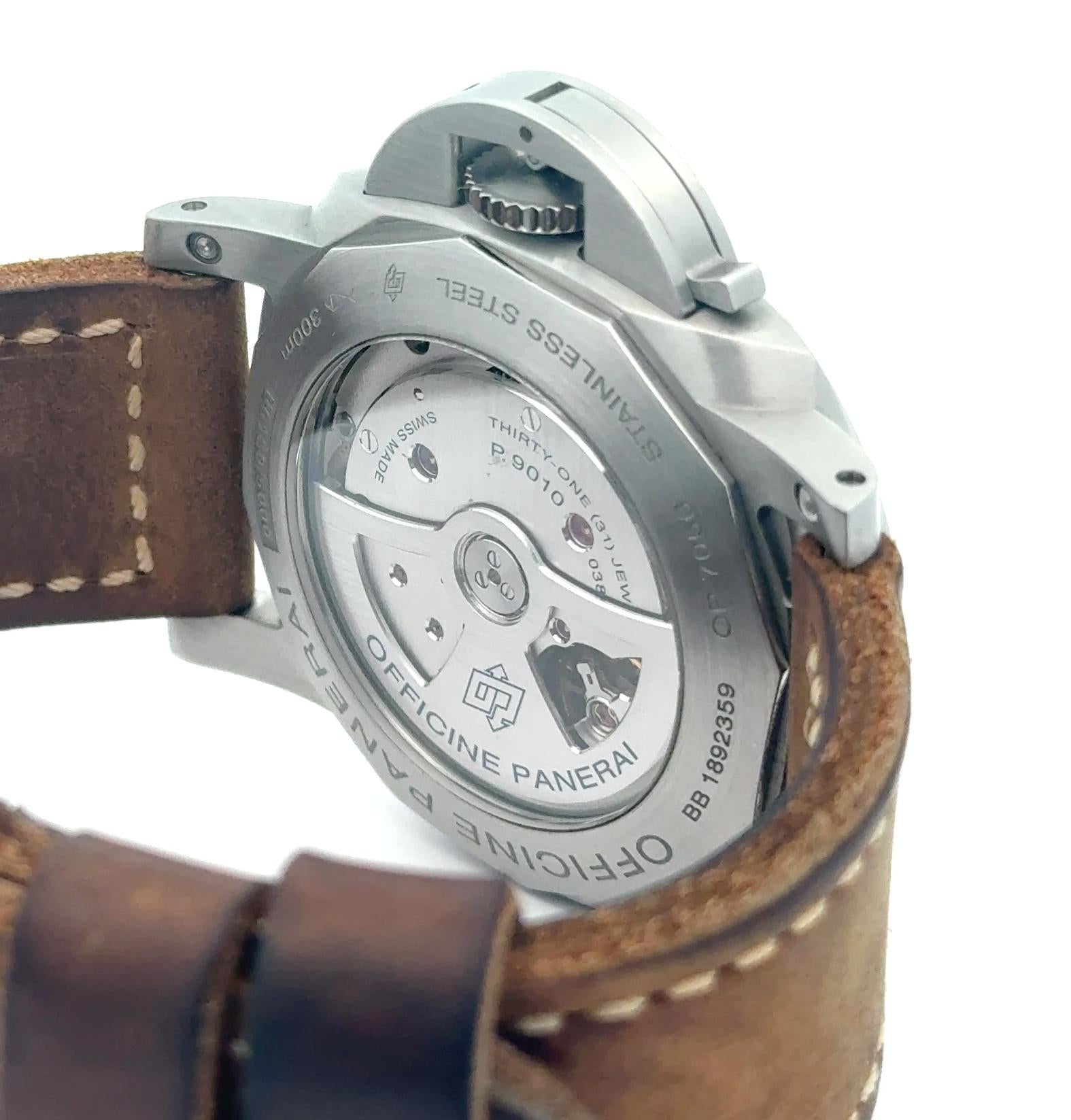 2018 Panerai OP7561313 Luminor Marina Stainless Watch w/ Box andCard