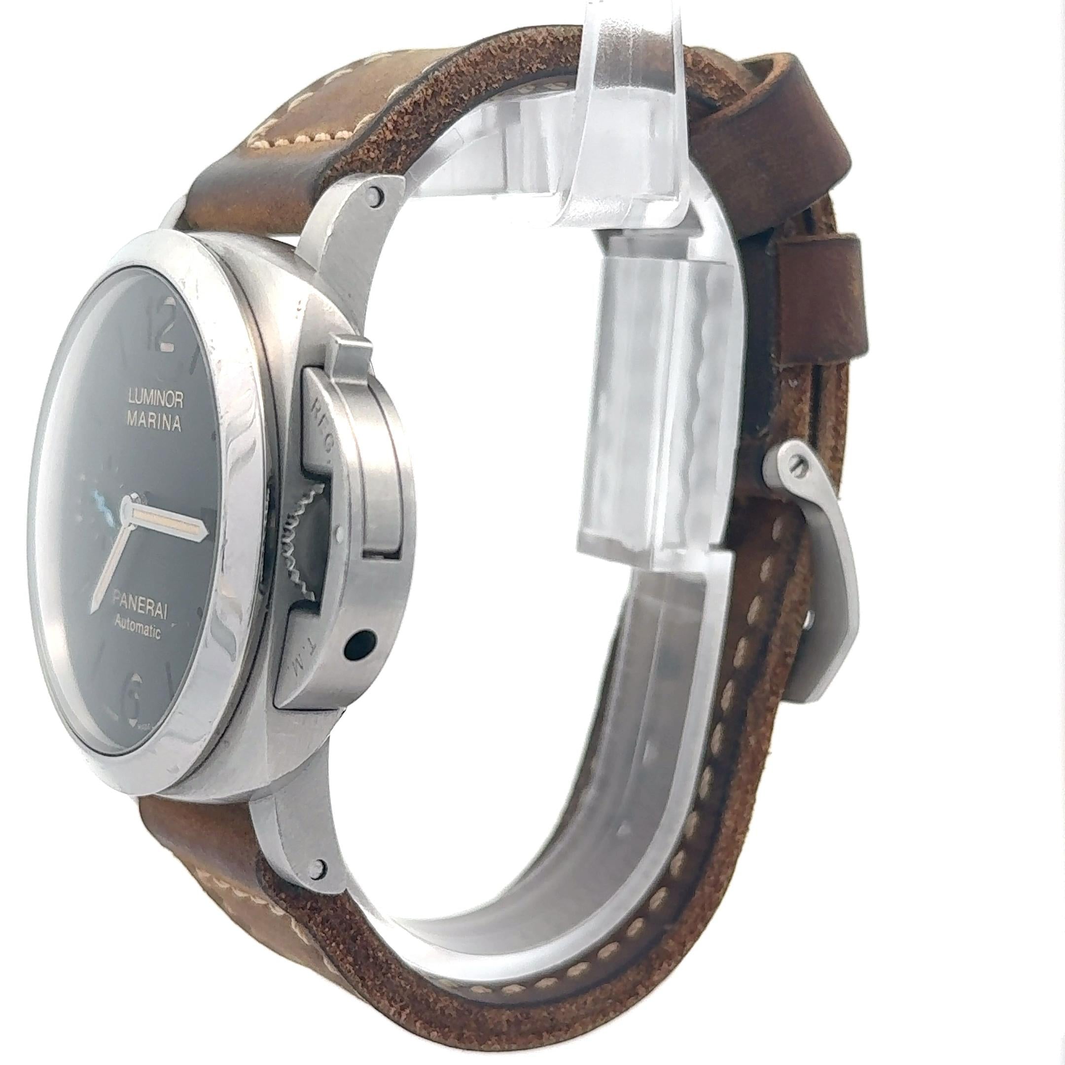2018 Panerai OP7561313 Luminor Marina Stainless Watch w/ Box andCard