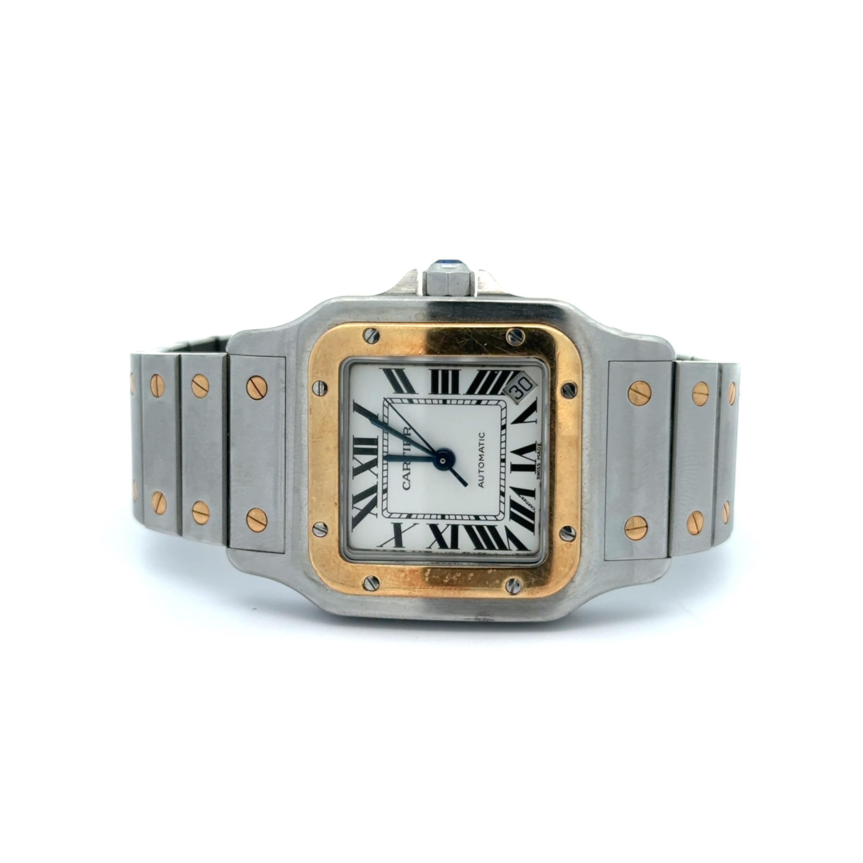 Cartier Santos Galbee 2823 Automatic 32mm Two Tone Wrist Watch