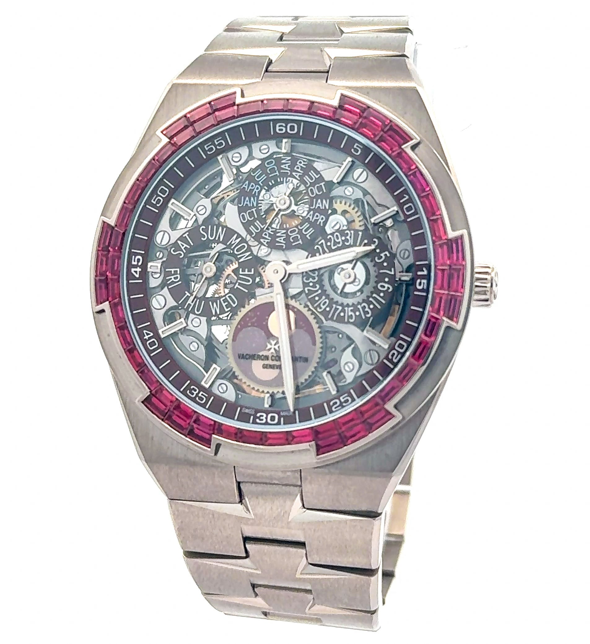 Vacheron Constantin Overseas 4307V/220G-238C White Gold Ruby Bezel  Watch